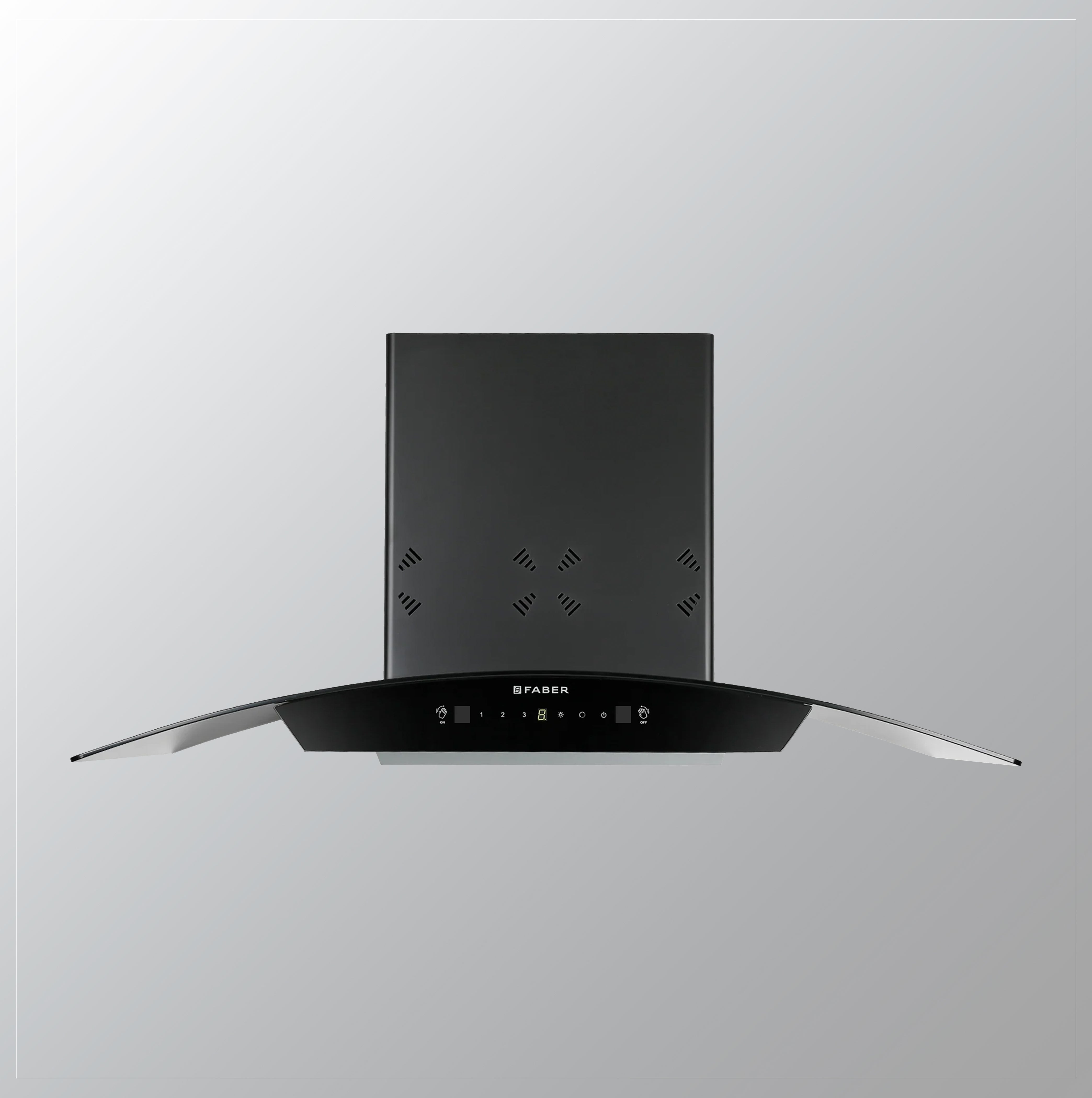 Faber 90cm Autoclean Smart Chimney with Odour Sensor | Hands-Free Operation | Remote Control | 1350 m3/hr Hood Stella 3D IN HC SC FL BK 90