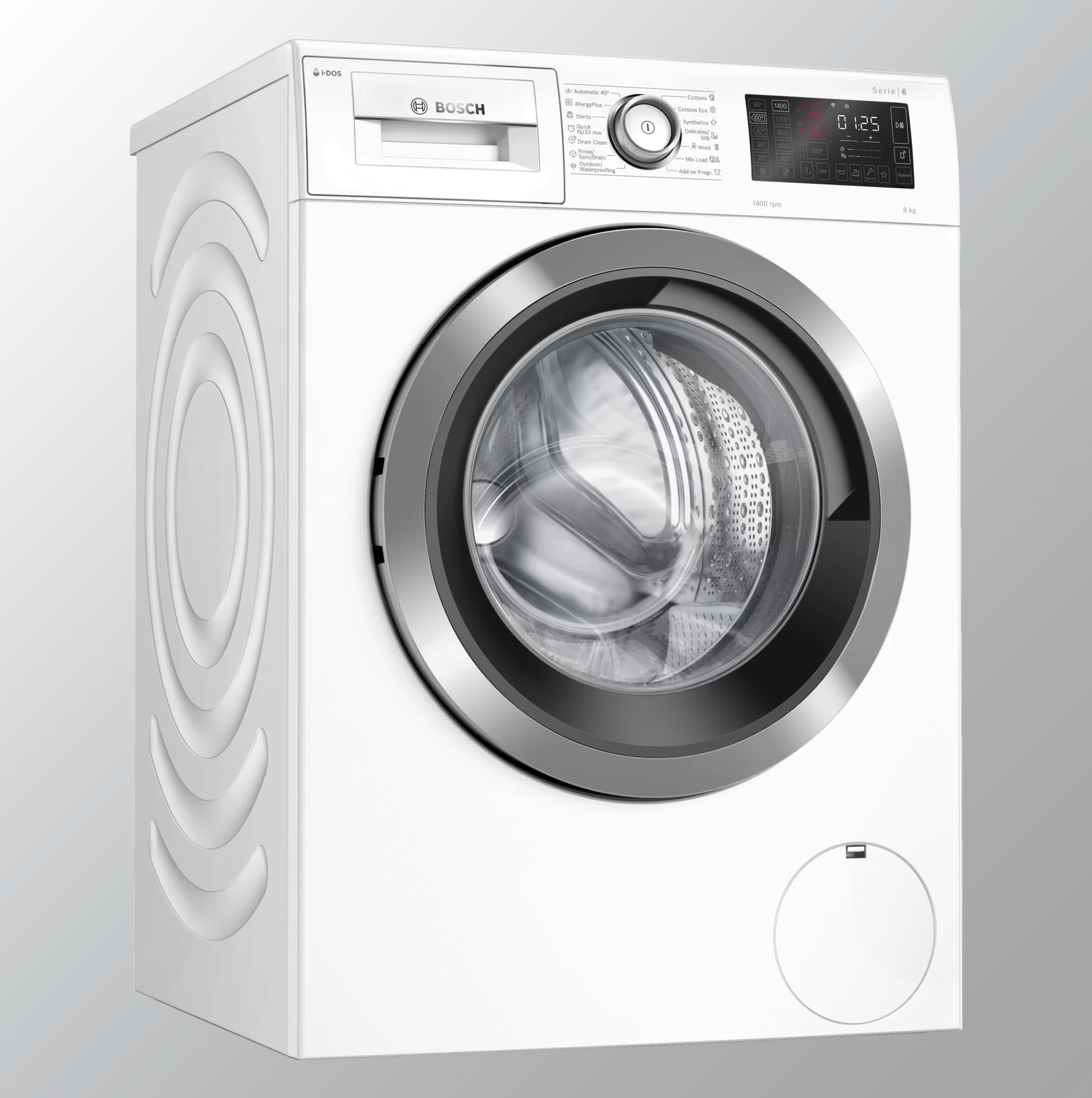 Bosch 8 kg Inverter Fully-Automatic Front Loading Washing Machine (WAT286H8IN, 1400RPM, White With Home Connect)