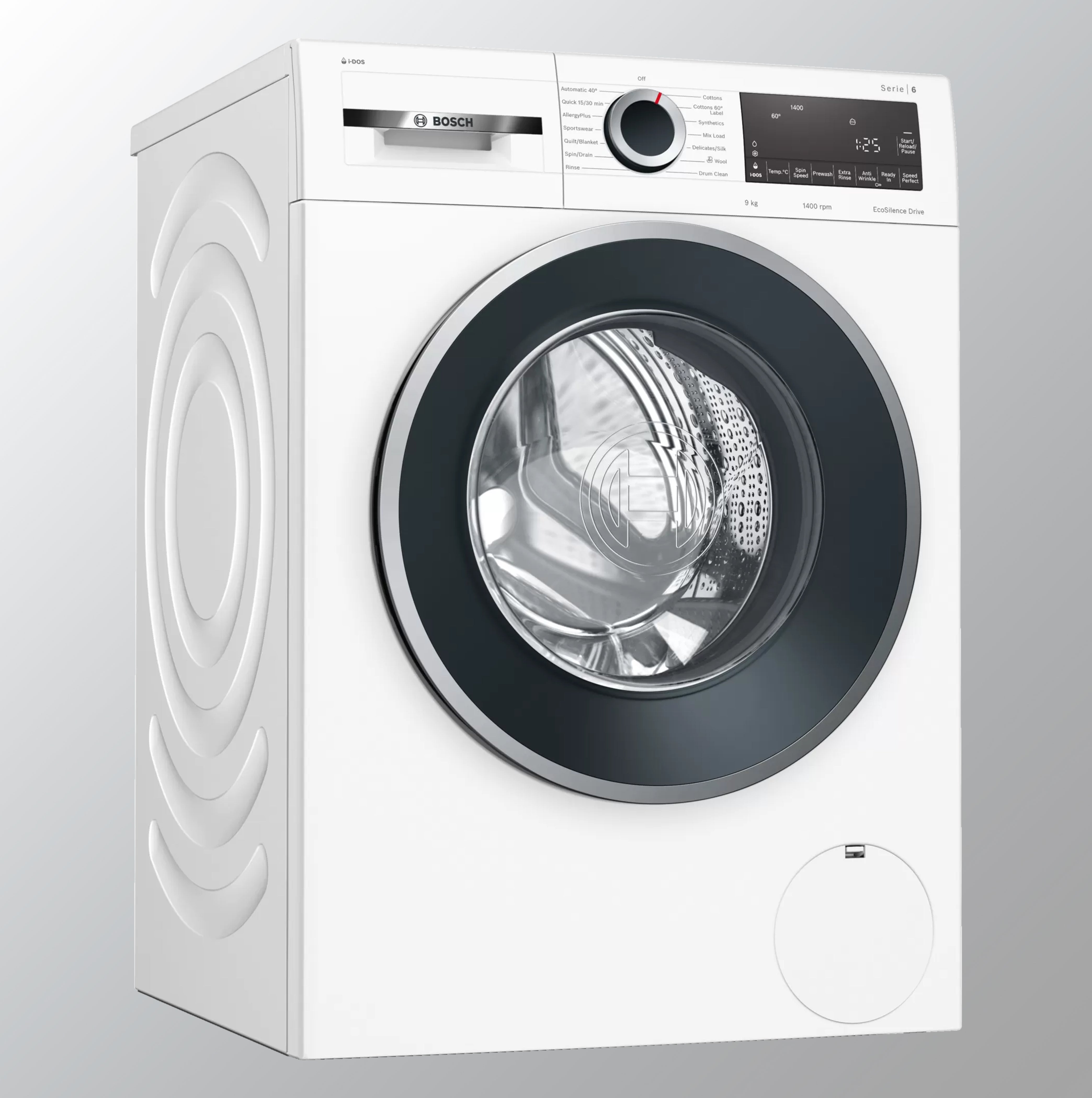 Bosch iDos 9KG 1200 RPM Inverter Touch Control Fully Automatic Front Loading Washing Machine With Inbuilt Heater (WGA244AWIIN, White) (WGA244AWIN)