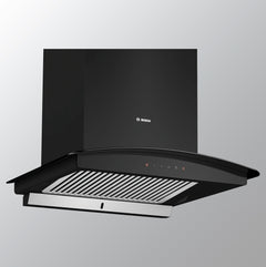 Bosch 60 cm Self Clean Technology glass Kitchen Chimney (HOOD DWHA68G60I, Oil collector Filter technology, Touch Control, Black) (DWHA68G60I)