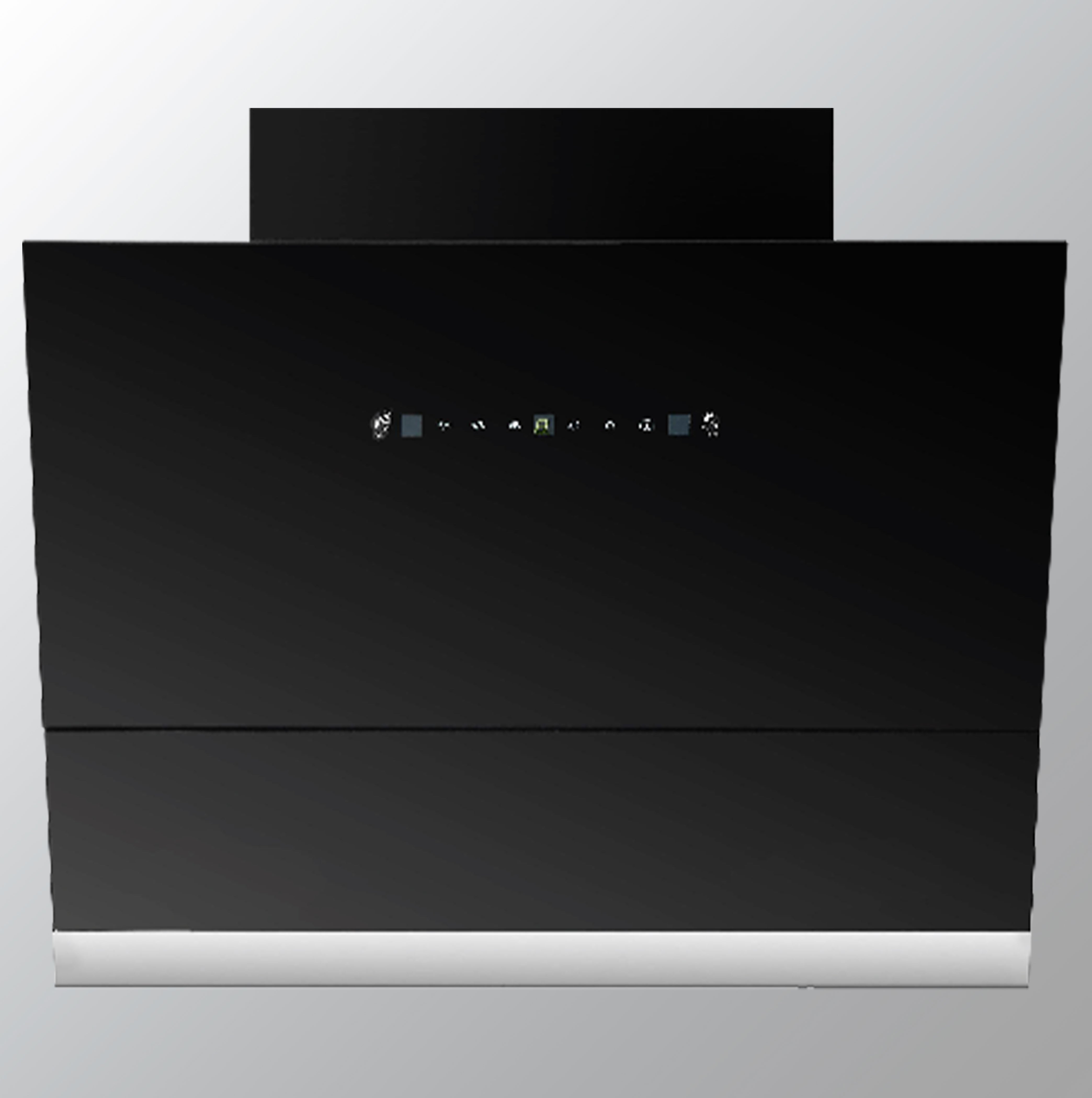 Blaupunkt 5IL66361 60cm Black Glass Range Hood - Motion Sensor, Heat Auto Clean, Powerful Suction & Filterless Concept