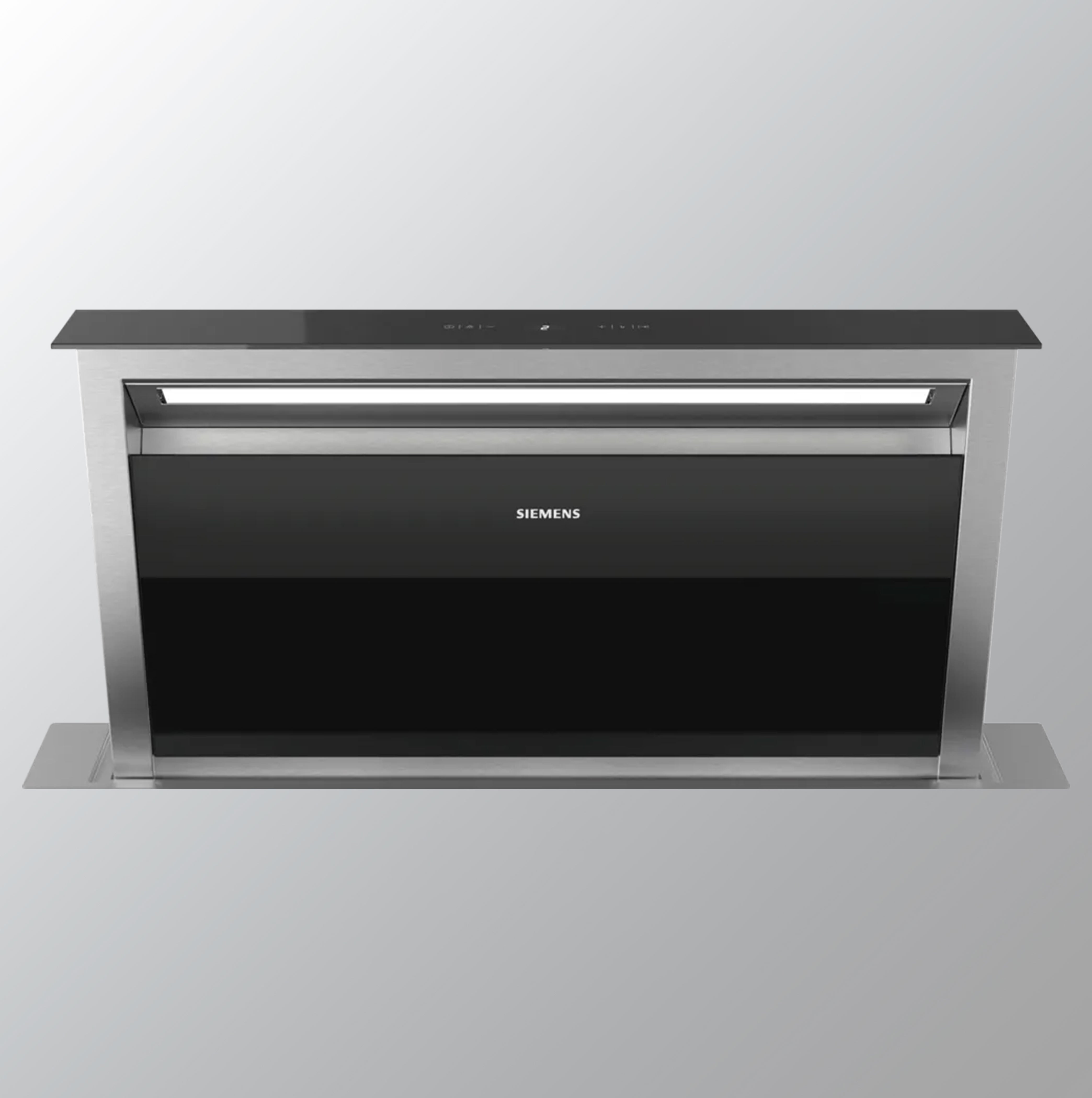 Siemens Downdraft hood 90 cm clear glass black printed LD97AA670B