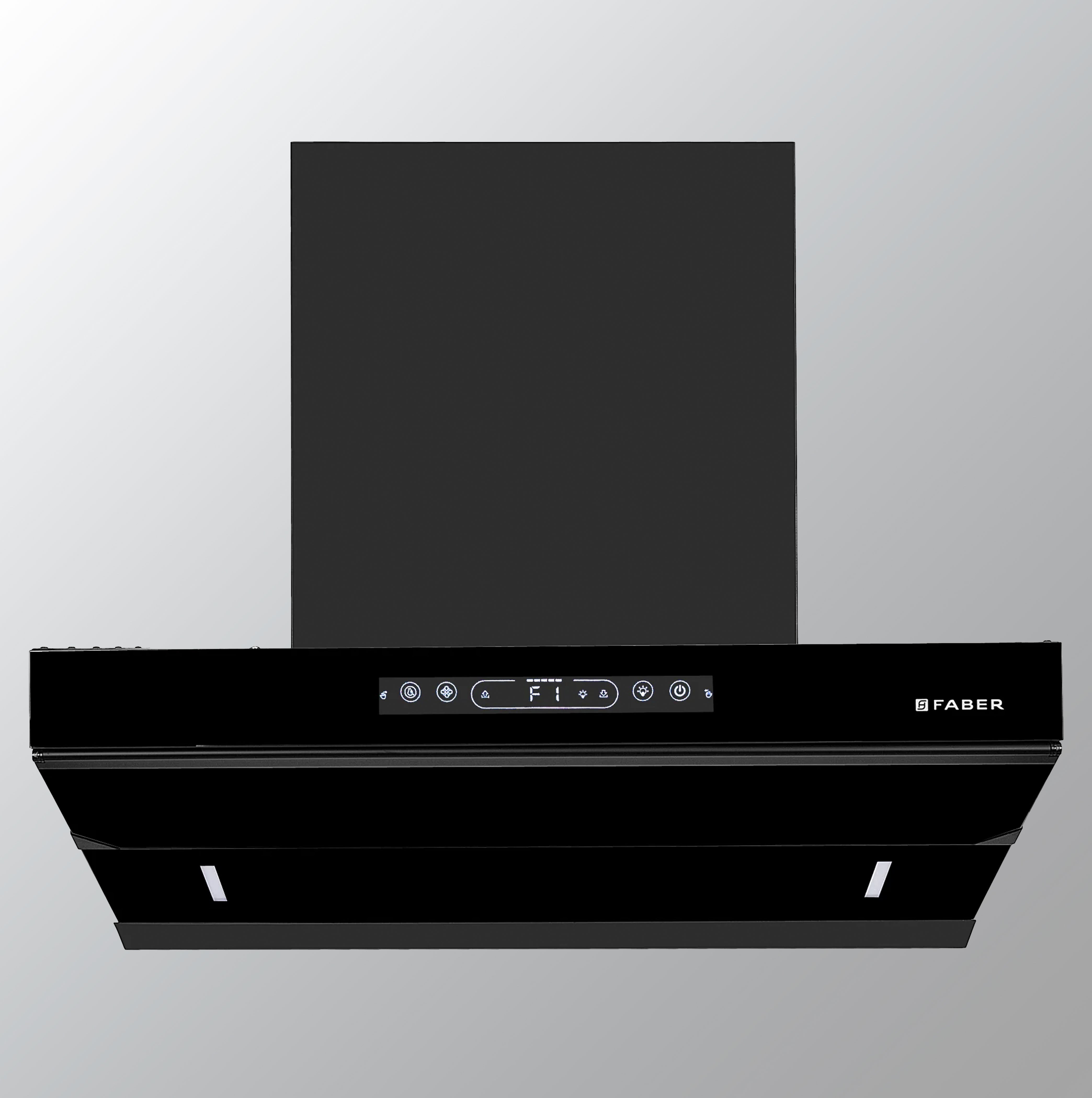 Faber 60cm 1500m³/hr Autoclean Kitchen Chimney|Digital Display|Filterless|Slant Body|T-Shape Panel|Touch+Gesture|12Yr on Motor,5Yr Comprehensive Warranty by Faber|Hood Alpine FL HC BK 60, Mat