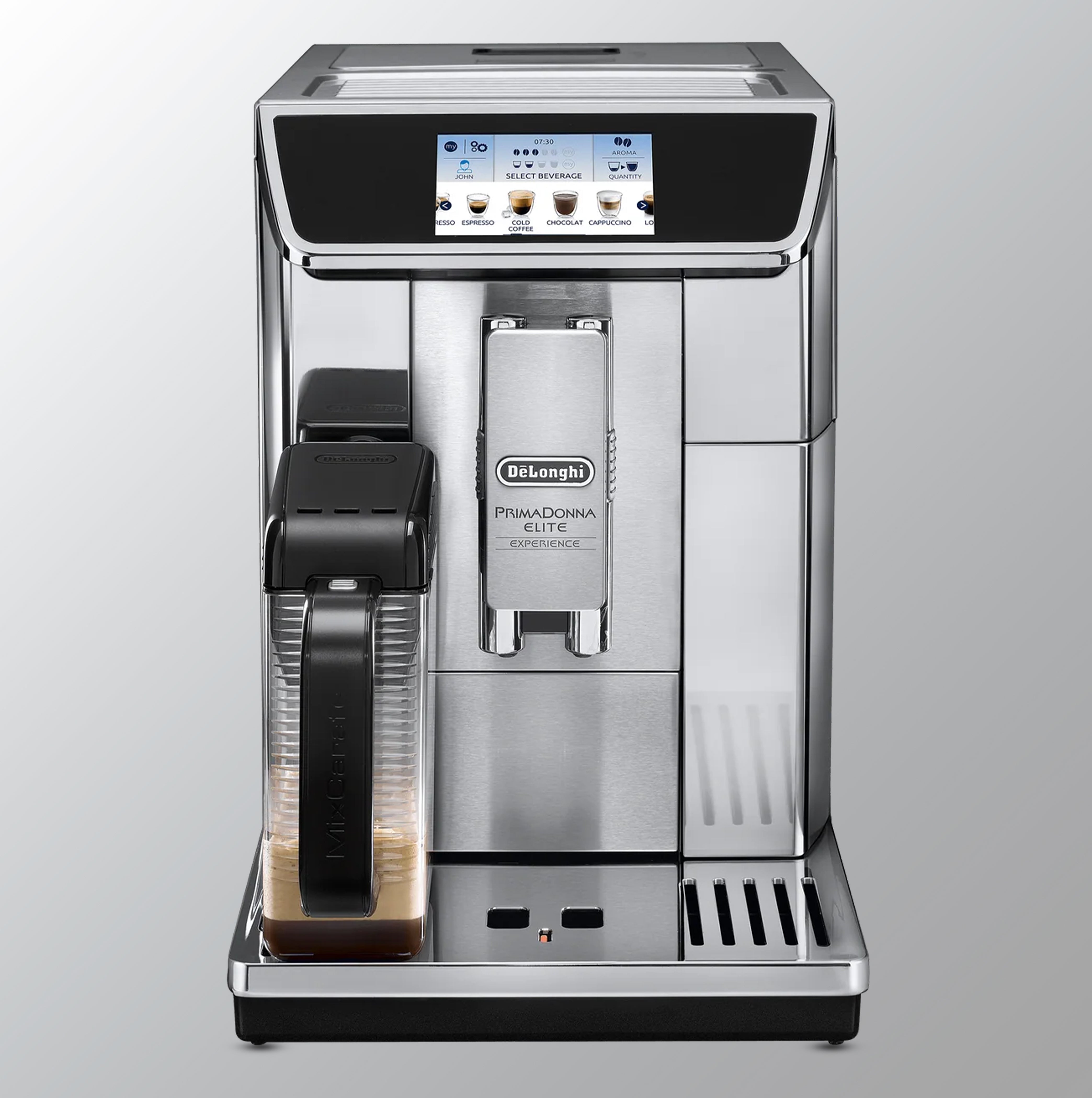DeLonghi ECAM 650.85.MS Primadonna Elite Coffee Machine 1450W TFT Display (Metallic/Black)
