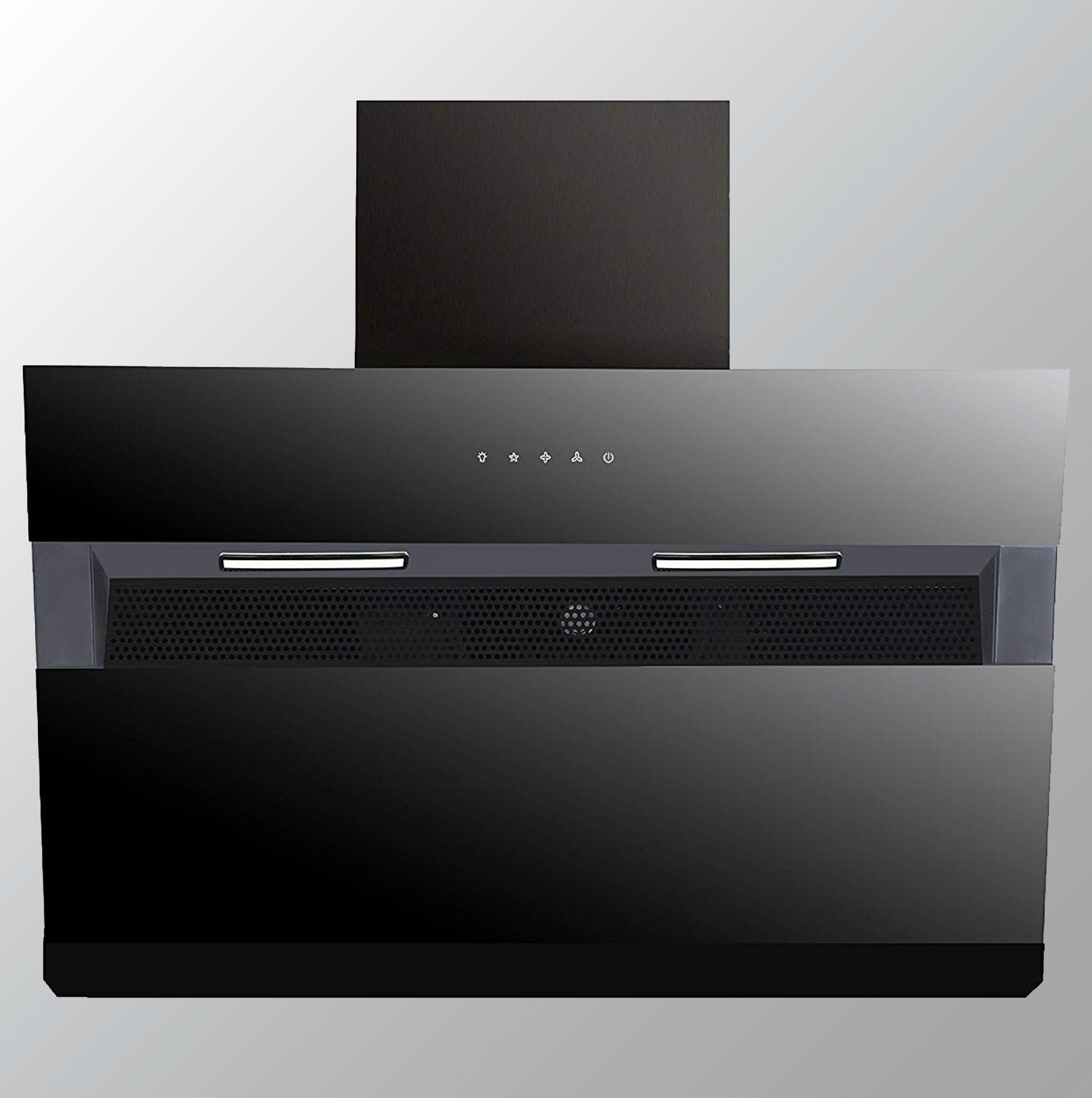Hafele Leo 60, 800 m3/hr Wall Mounted Chimney (Filter Free Cooker Hood, Super Illuminating LED Strip Panel, Feather Touch Control), Black