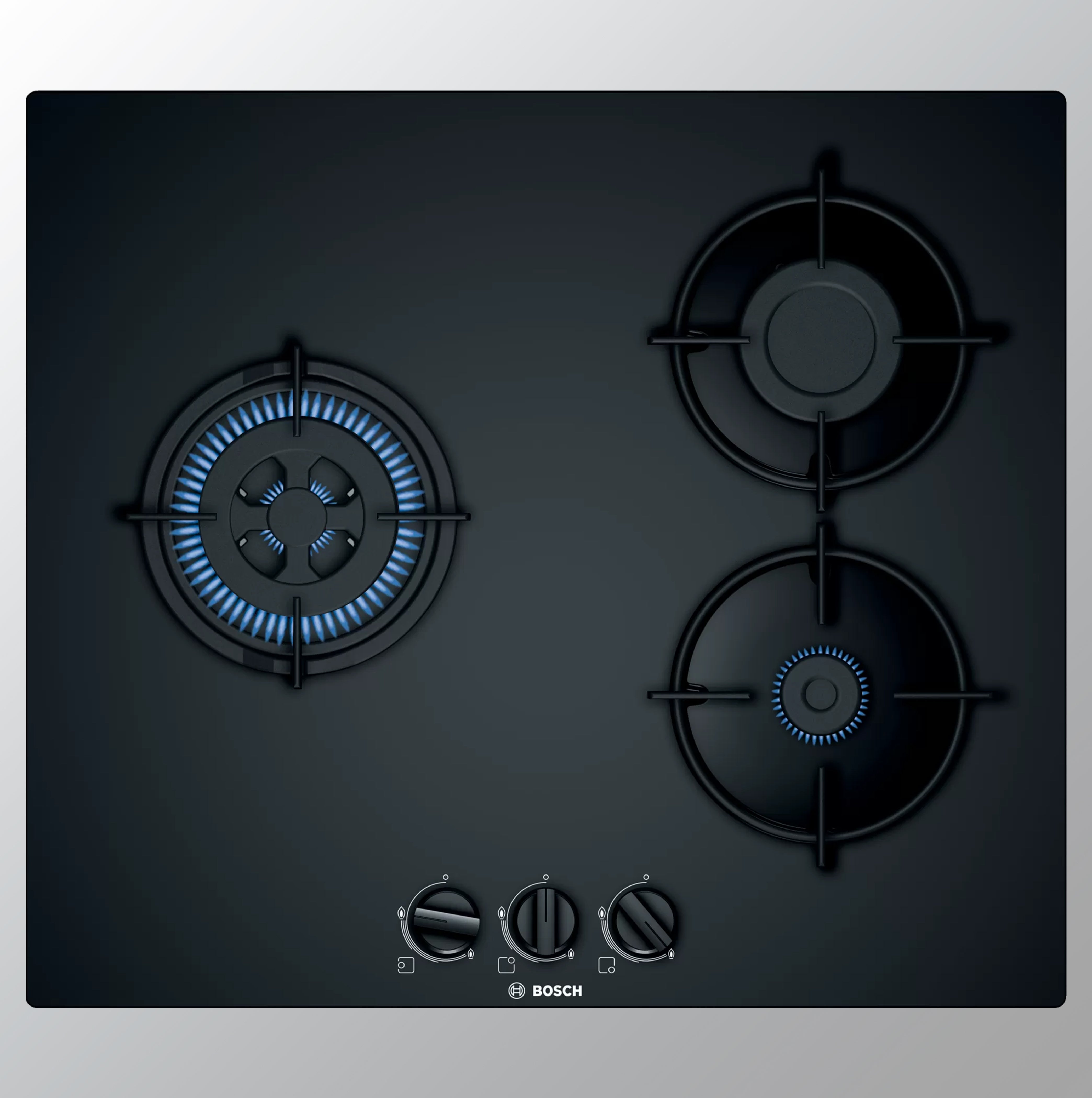 Bosch Serie | 4 Gas hob 60 cm Tempered Glass 3 Burner Gas Hob PNC6B6B10I