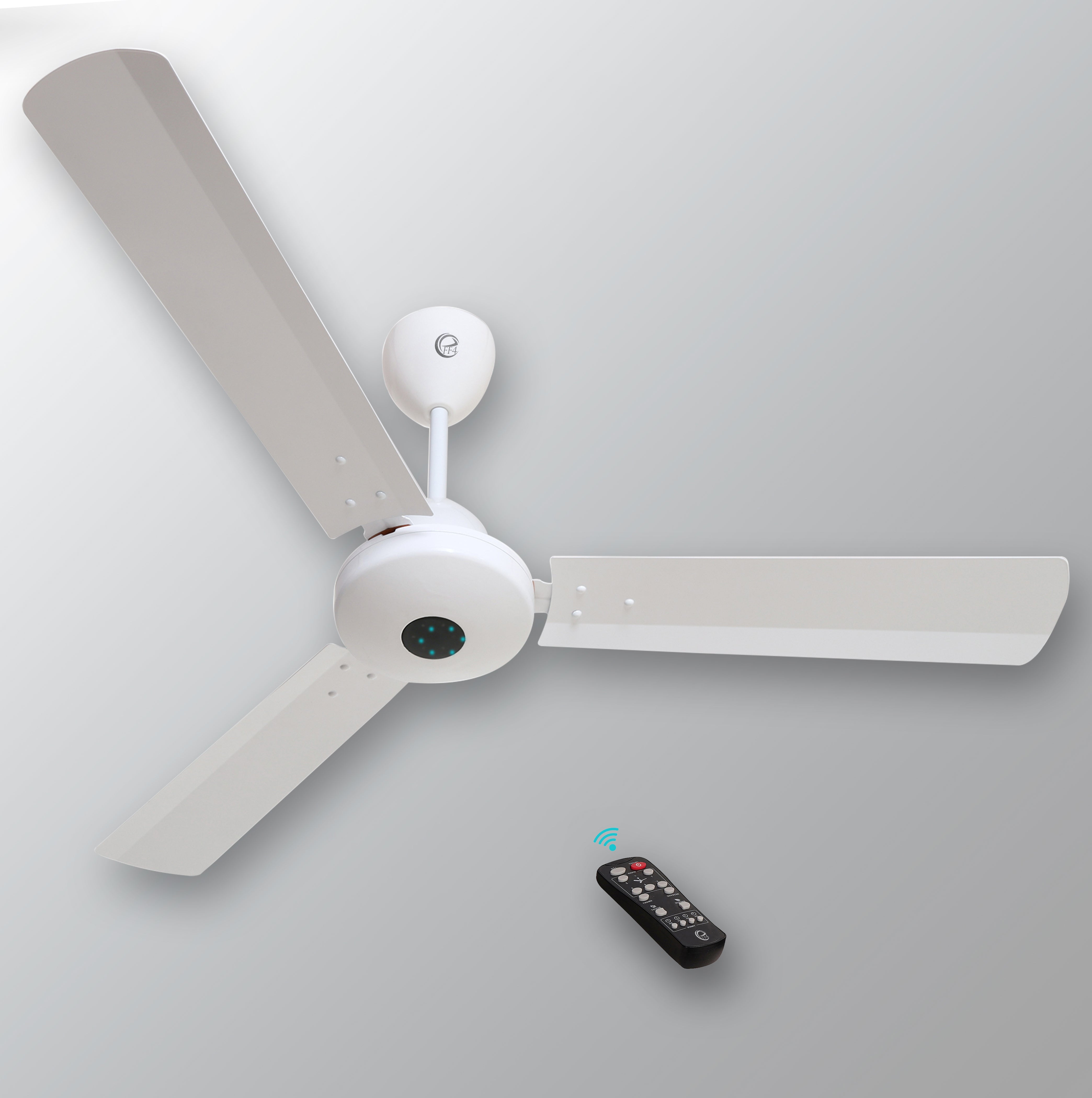 eFF4 Sino1200 mm 3 Blade 5 Star power Saving Ceiling fan with BLDC Motor | Remote control | Decorative Fan with Lights | High Air Flow (White - Classic)