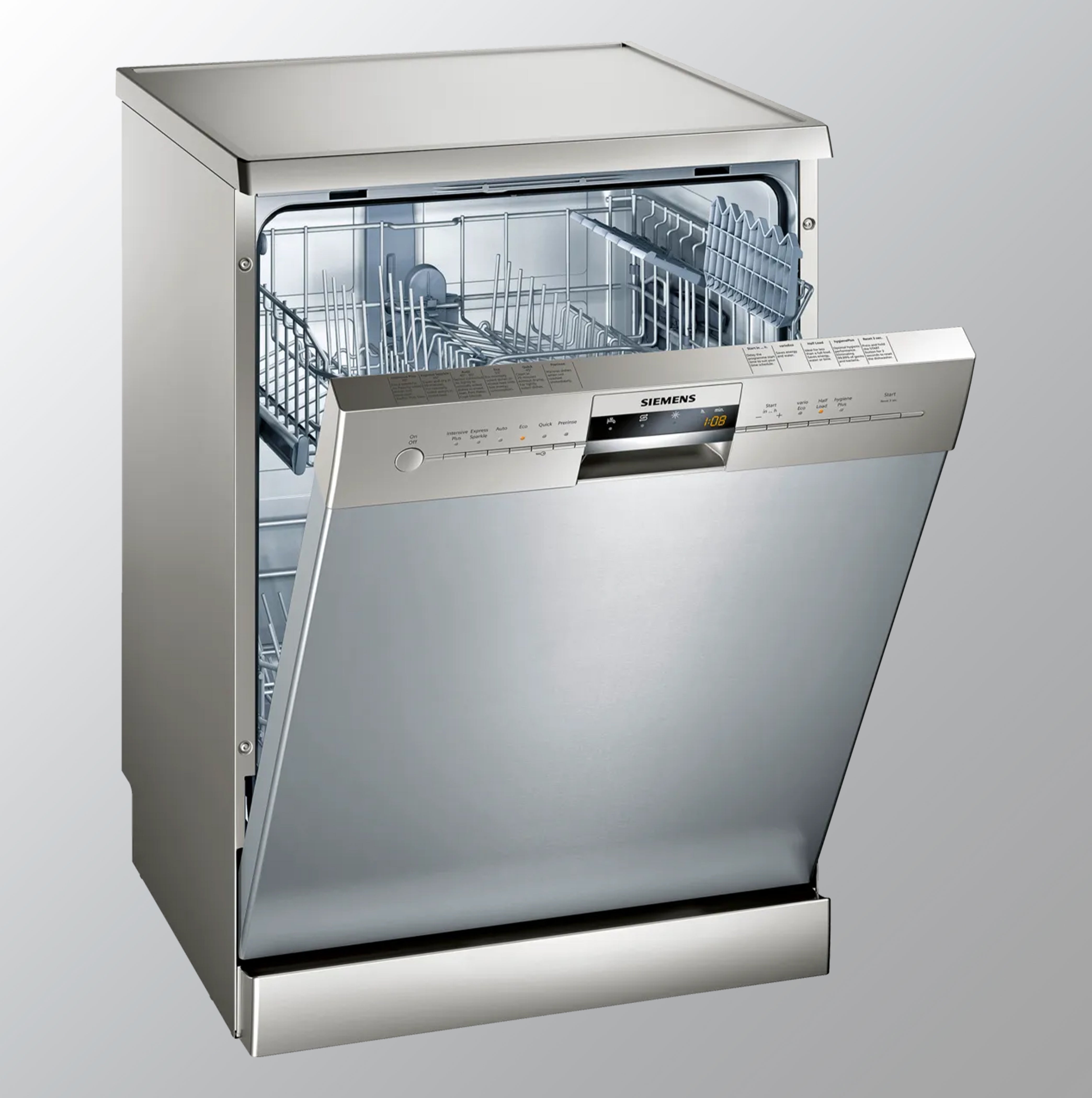 Siemens Dishwasher SN256i01GI (13 Place Settings, Silver Inox)