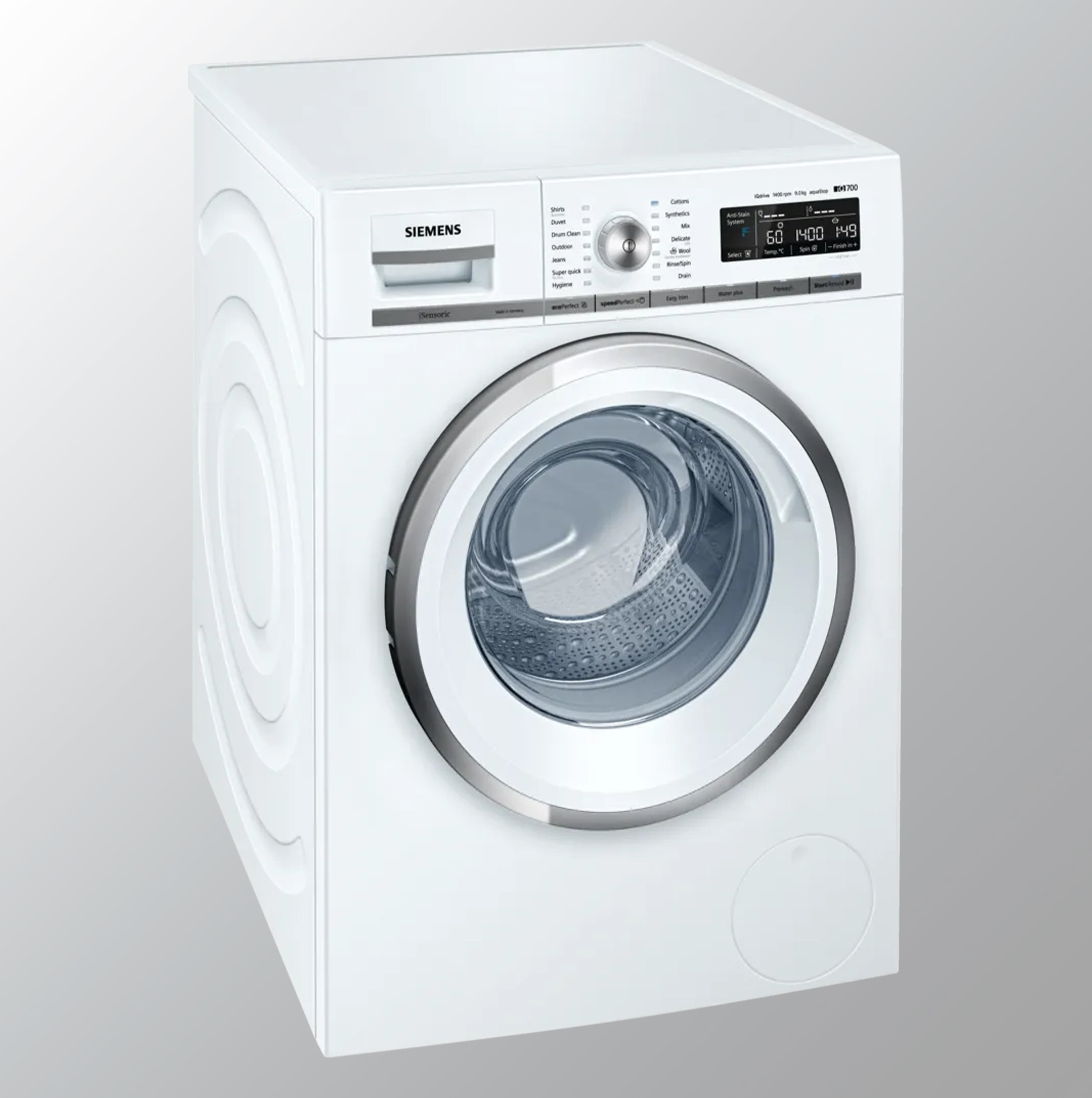 Siemens iQ700 washing machine, front loader 9 kg 1400 rpm WM14W540IN