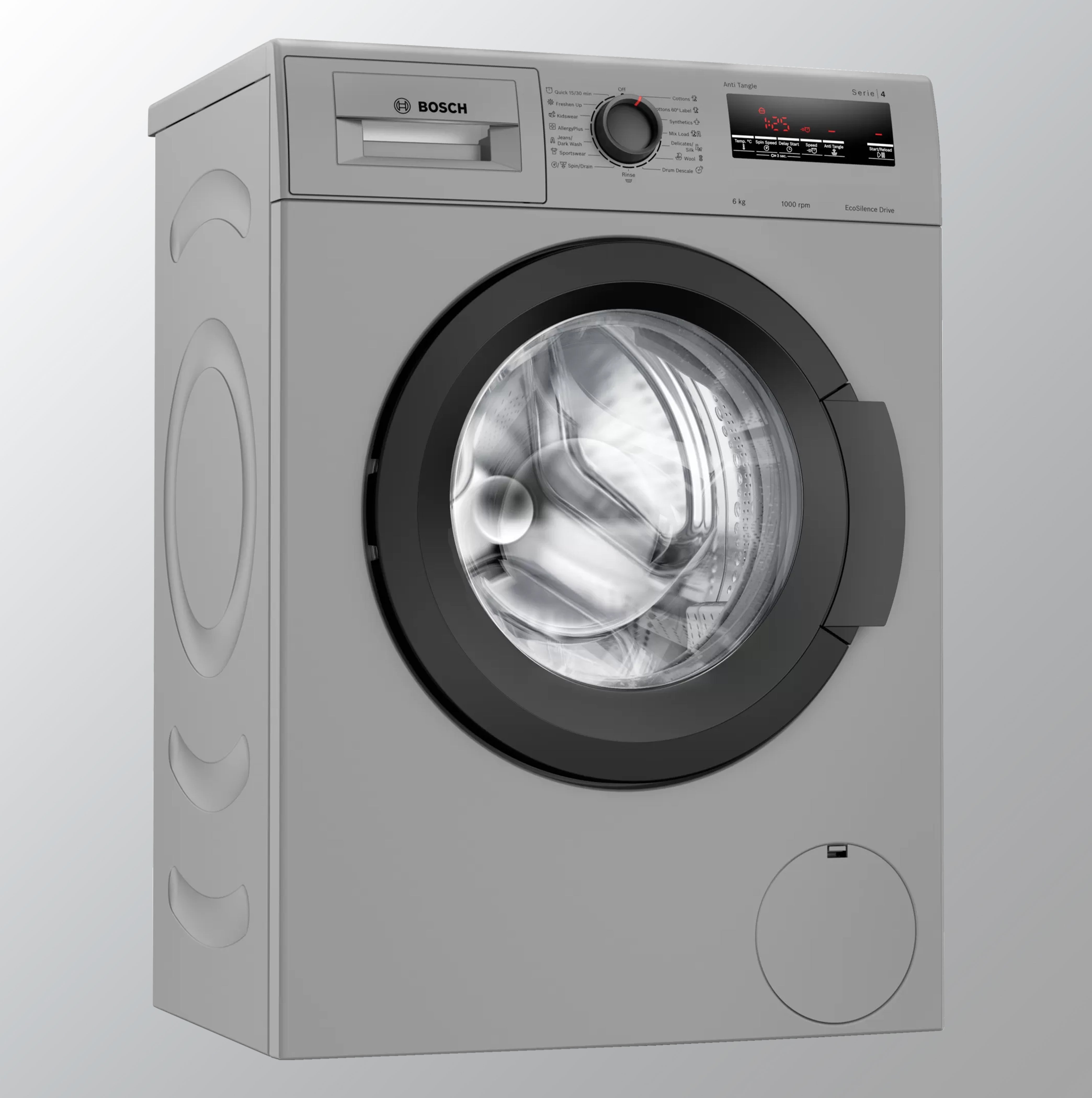 Bosch 6 kg 5 Star Fully Automatic Front Loading Washing Machine with In - built Heater (WLJ2016TIN, Luxe Silver )
