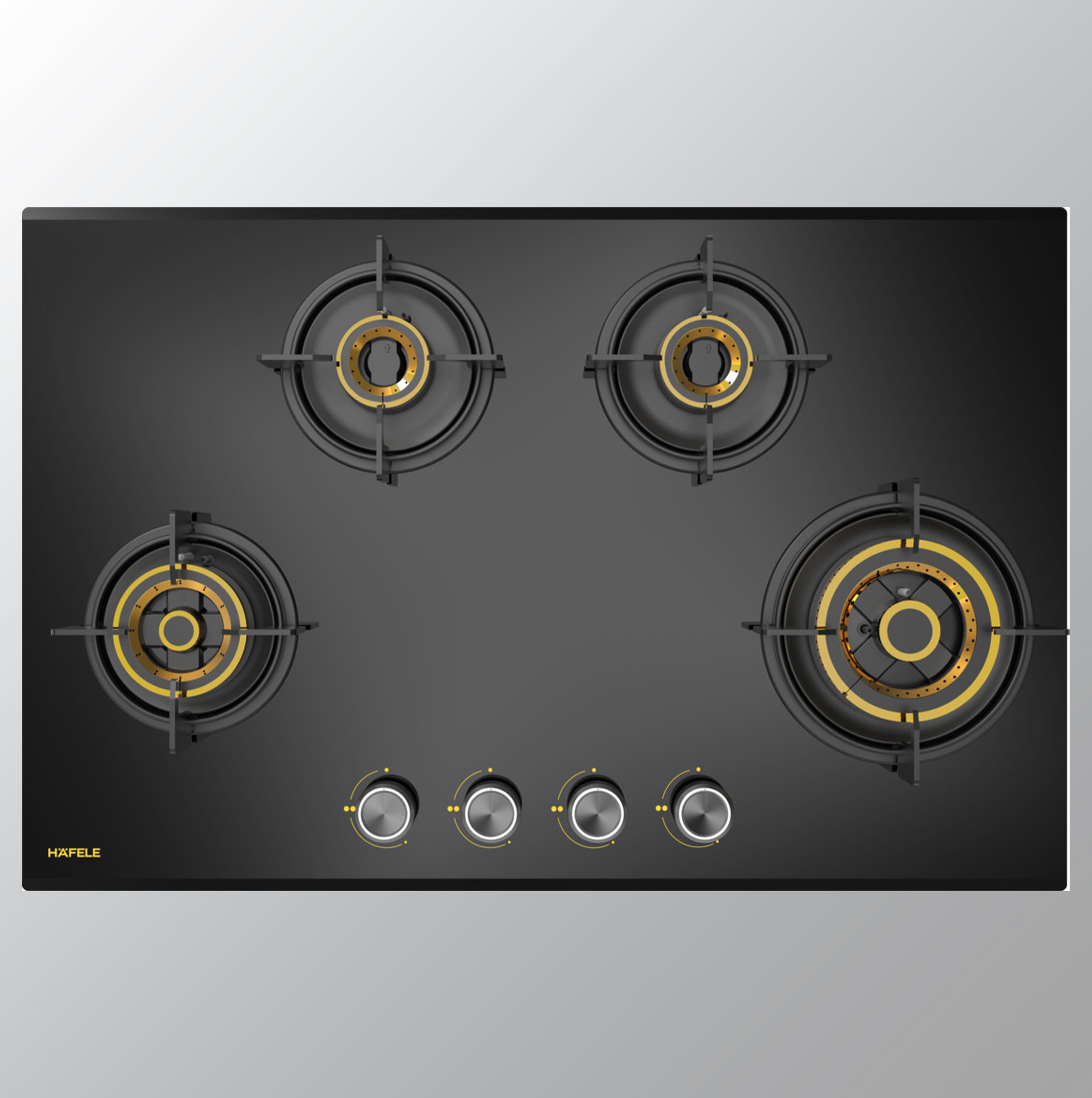 Hafele Magna Plus 480 Built-In Hob gas Stove 4 Brass Burner, Electronic Igntion
