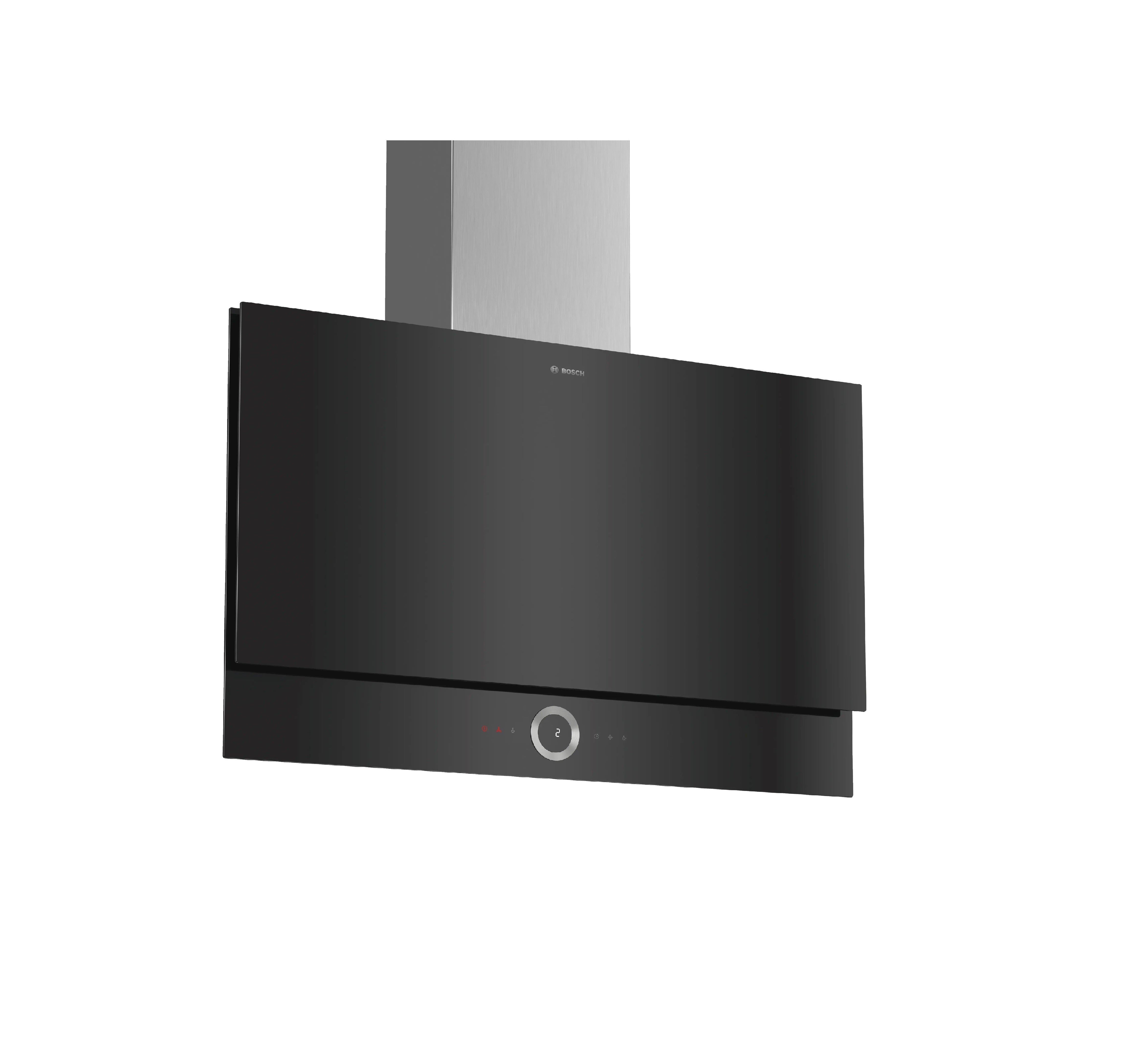 Bosch DWF97RV60I Series 8 90cm Wall-Mounted Cooker Hood with Clear Glass