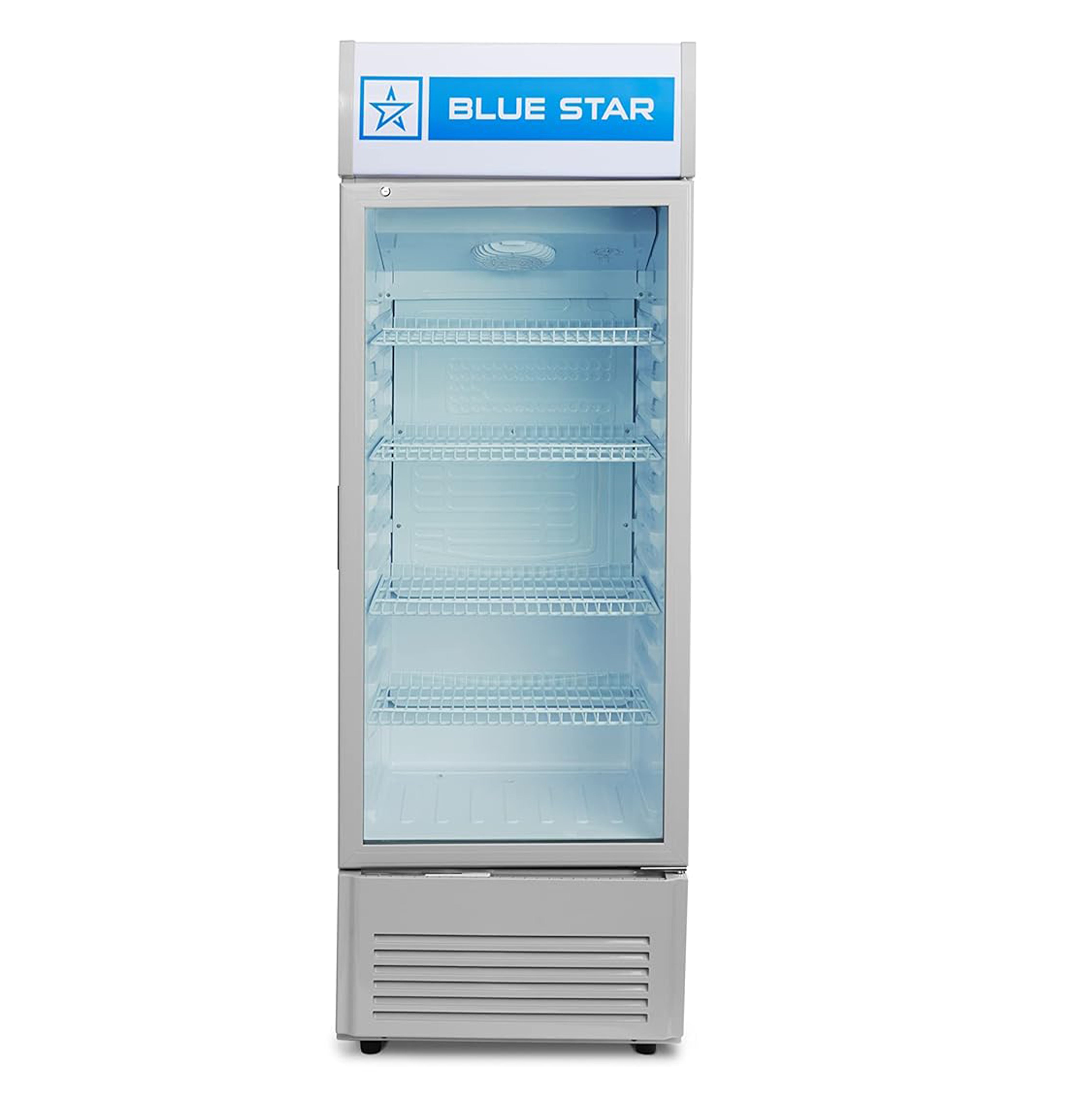 BLUE STAR VC325 Vertical Glass Single Door Visi Cooler (300L, white)