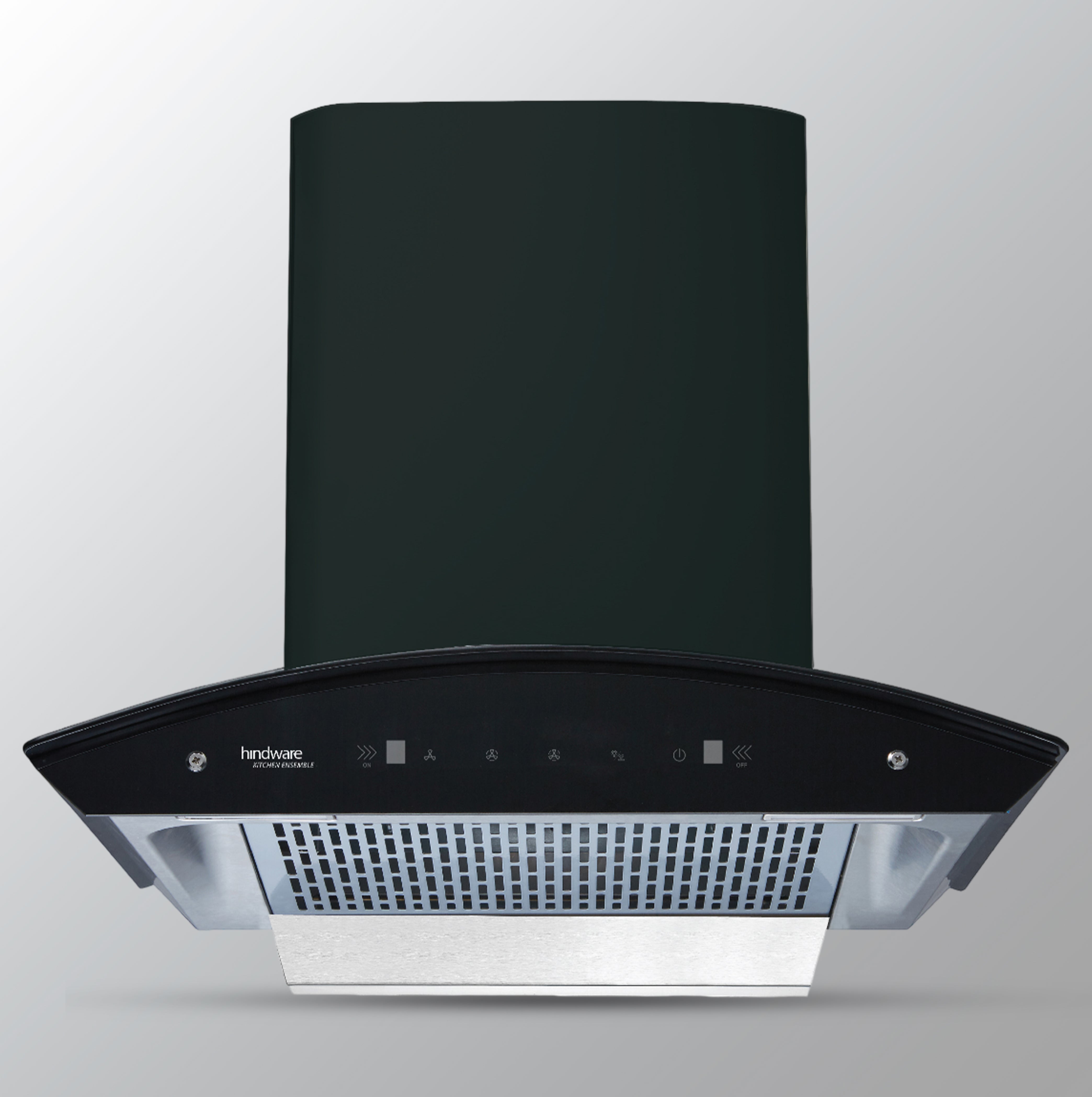 HINDWARE OASIS BLK AUTOCLEAN 60 1200M³/hr FILTERLESS AUTOCLEAN KITCHEN CHIMNEY WITH MOTION SENSOR & TOUCH CONTROL
