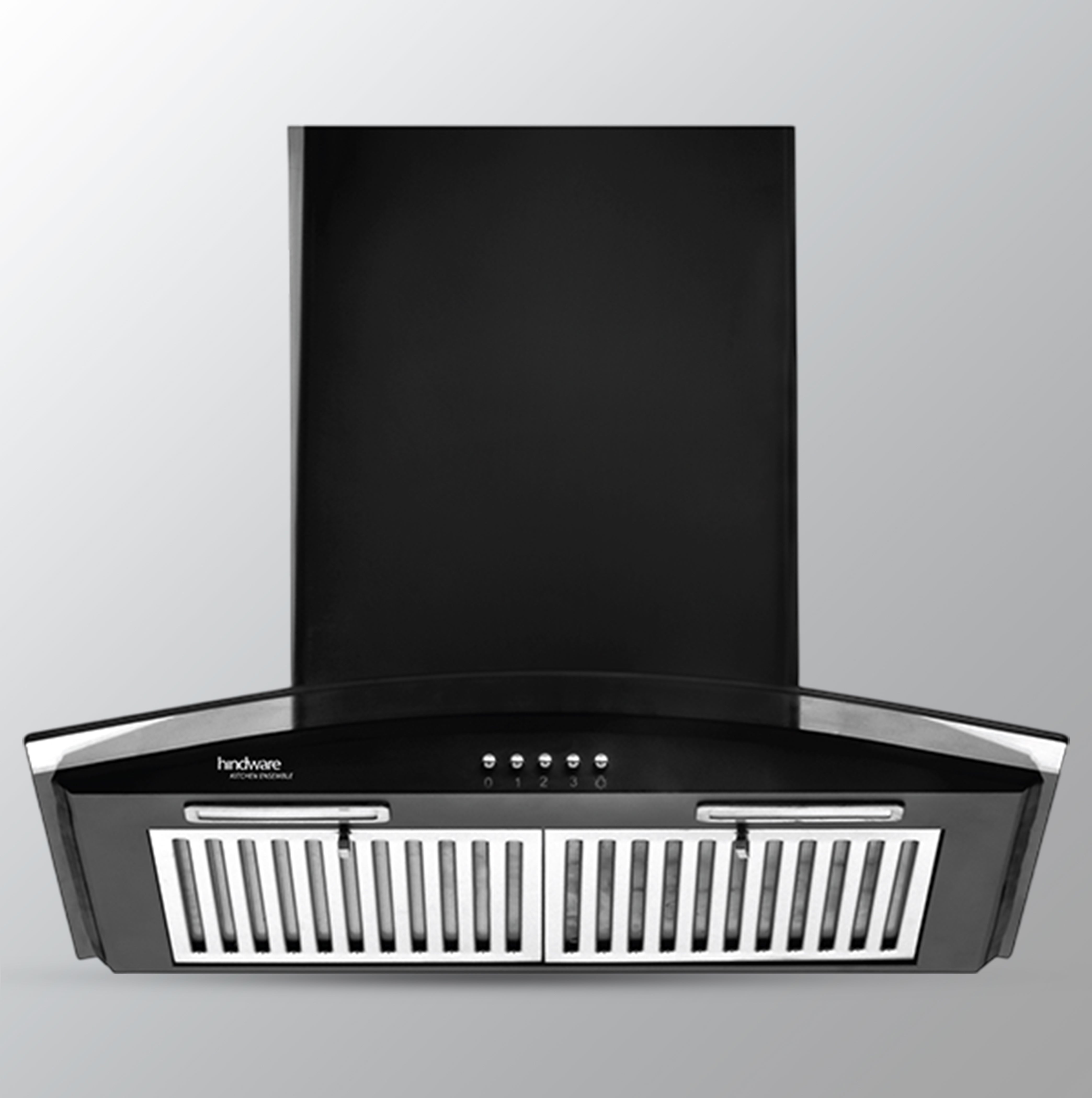 Hindware 60 cm Wall Mounted Chimney FABIO 60 CM Black Push Button