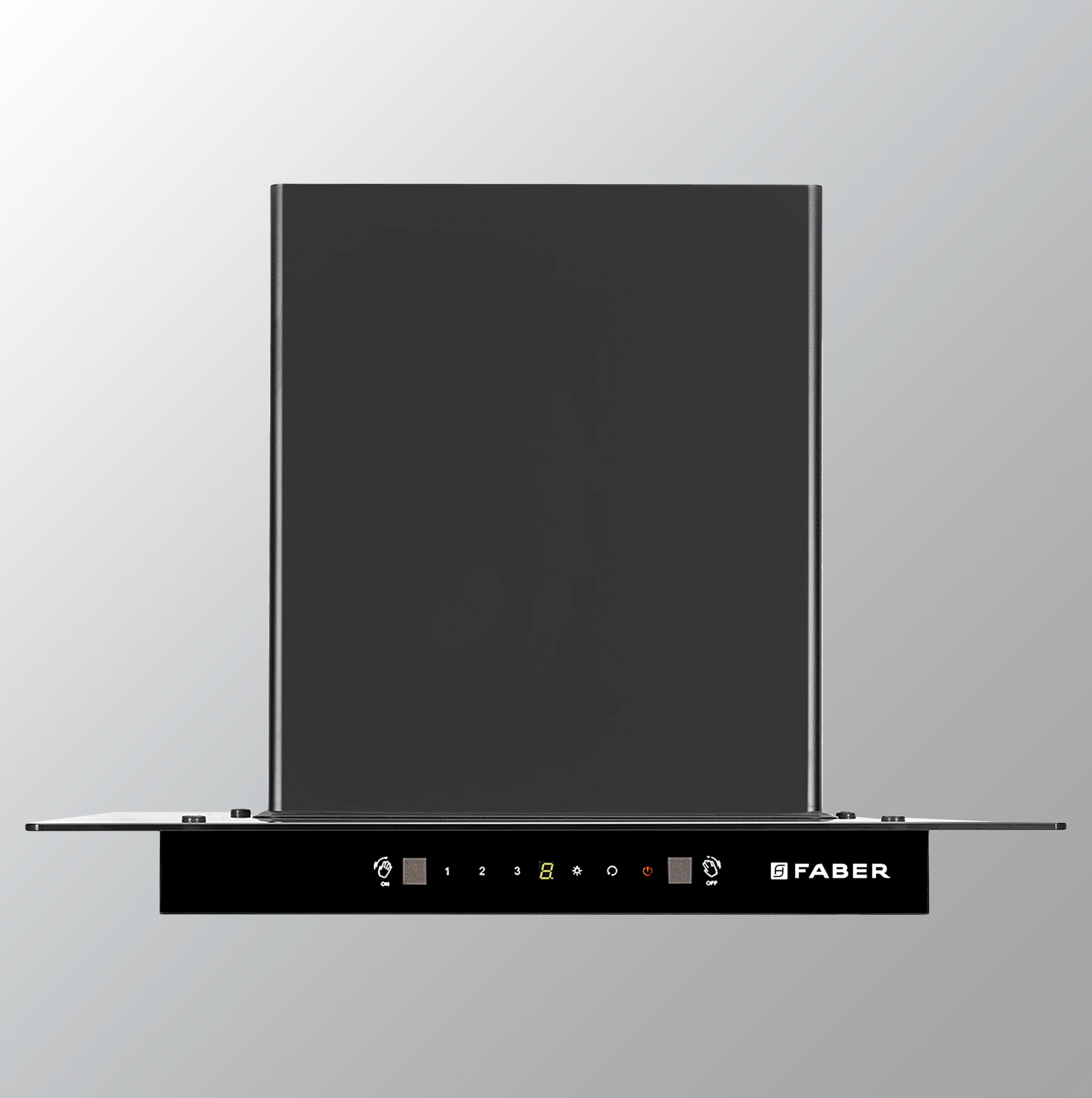 Faber 60cm 1300 m³/hr Autoclean T-Shape Kitchen Chimney | Autoclean Alarm | Mood Light | 12Yr Warranty on Motor 2Yr Comprehensive by Faber|Filterless|Touch & Gesture|HOOD IGNIS IN HC SC BK FL