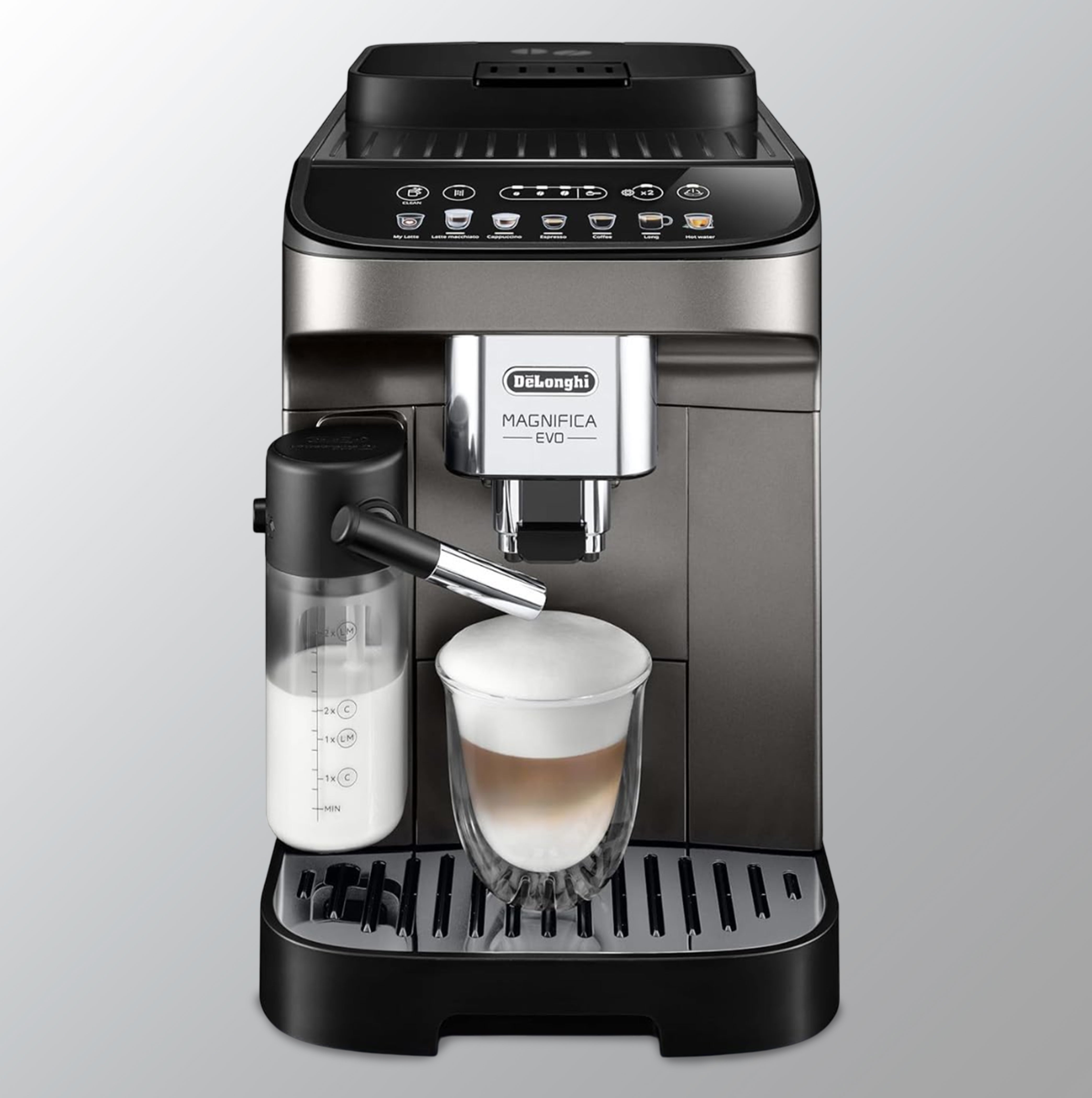 DeLonghi Ecam290.81 - Magnifica Evo|Bean To Cup Fully Automatic Coffee Machine|7 One-Touch Recipes - Latte, Espresso, Cappuccino & More|15 Bar Pressure|1450 W|Free Demo & Installation(Titanium)