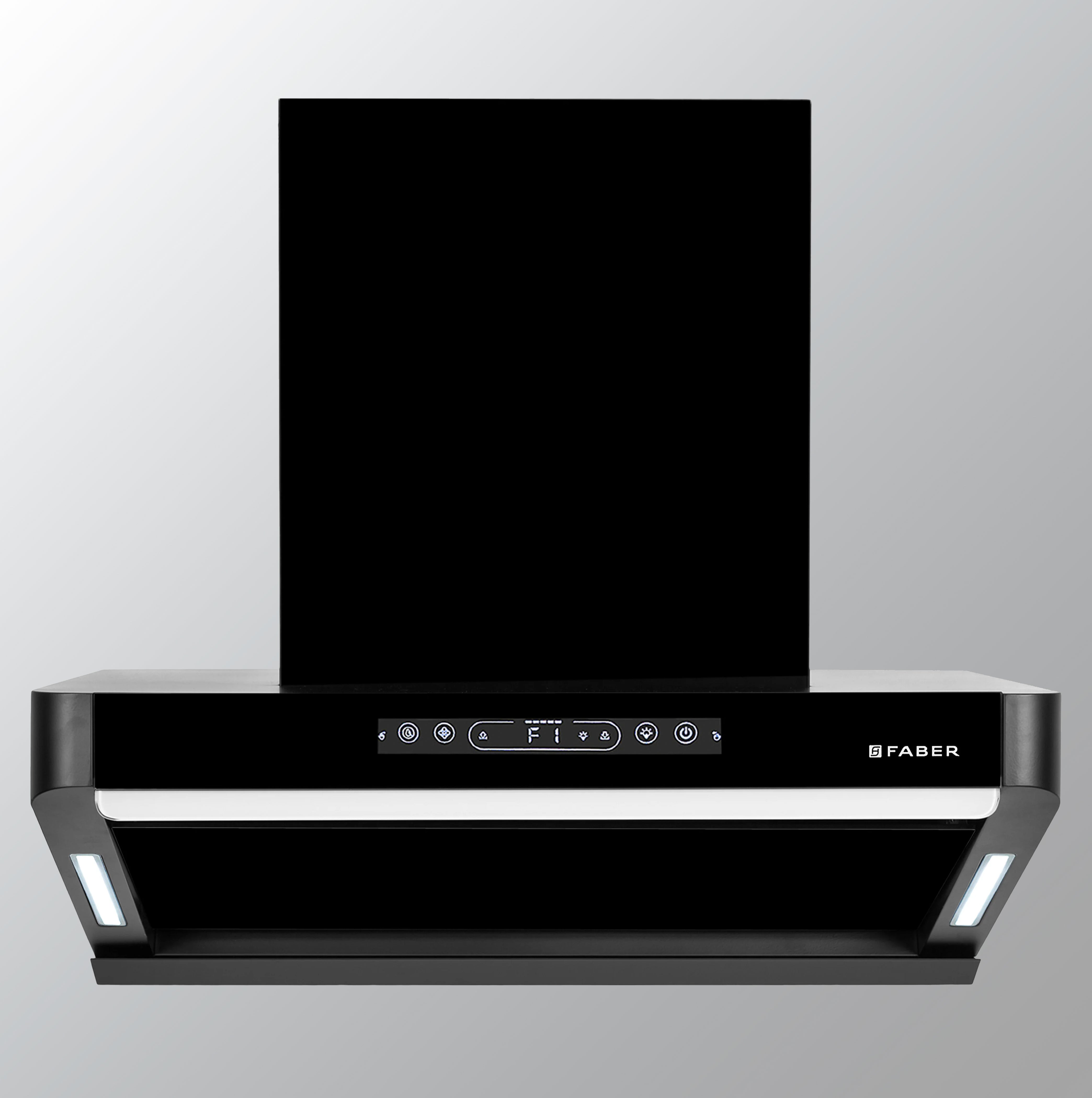 Faber Pinnacle 60cm 1500m³/hr Autoclean Chimney|Digital Display|Filterless|Slant Body|T-Shape Panel|Touch+Gesture|12Yr on Motor,5Yr Comprehensive Warranty by Faber|Hood Pinnacle FL HC BK 60,M