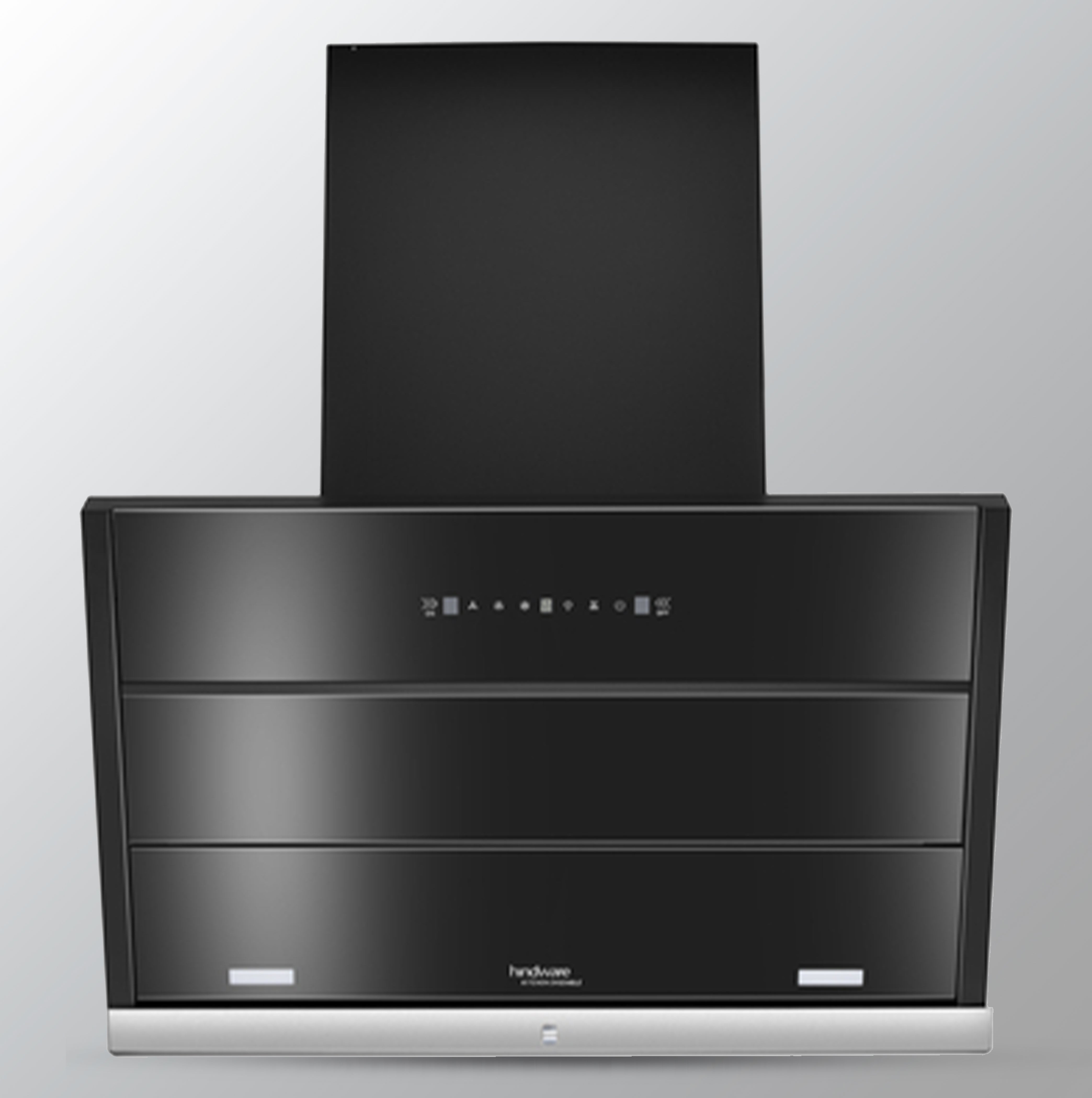 Hindware 75 cm Wall Mounted Chimney Auto Clean MAPLE 75 BLK Touch Control with motion sensor