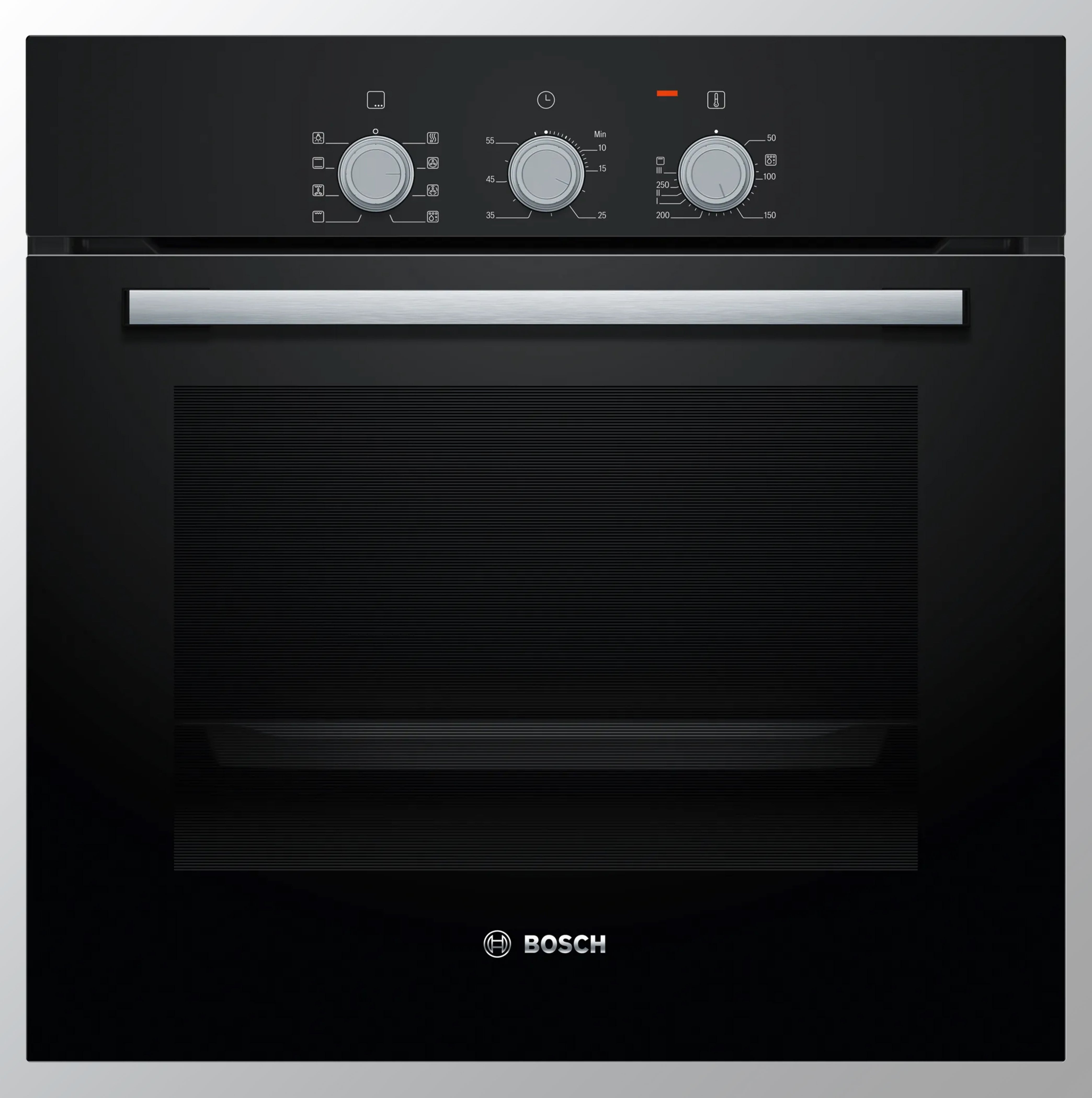 Bosch 66 L Series 2 built-in oven with 3D hot air 60 x 60 cm (HBF031BA0I, Black)