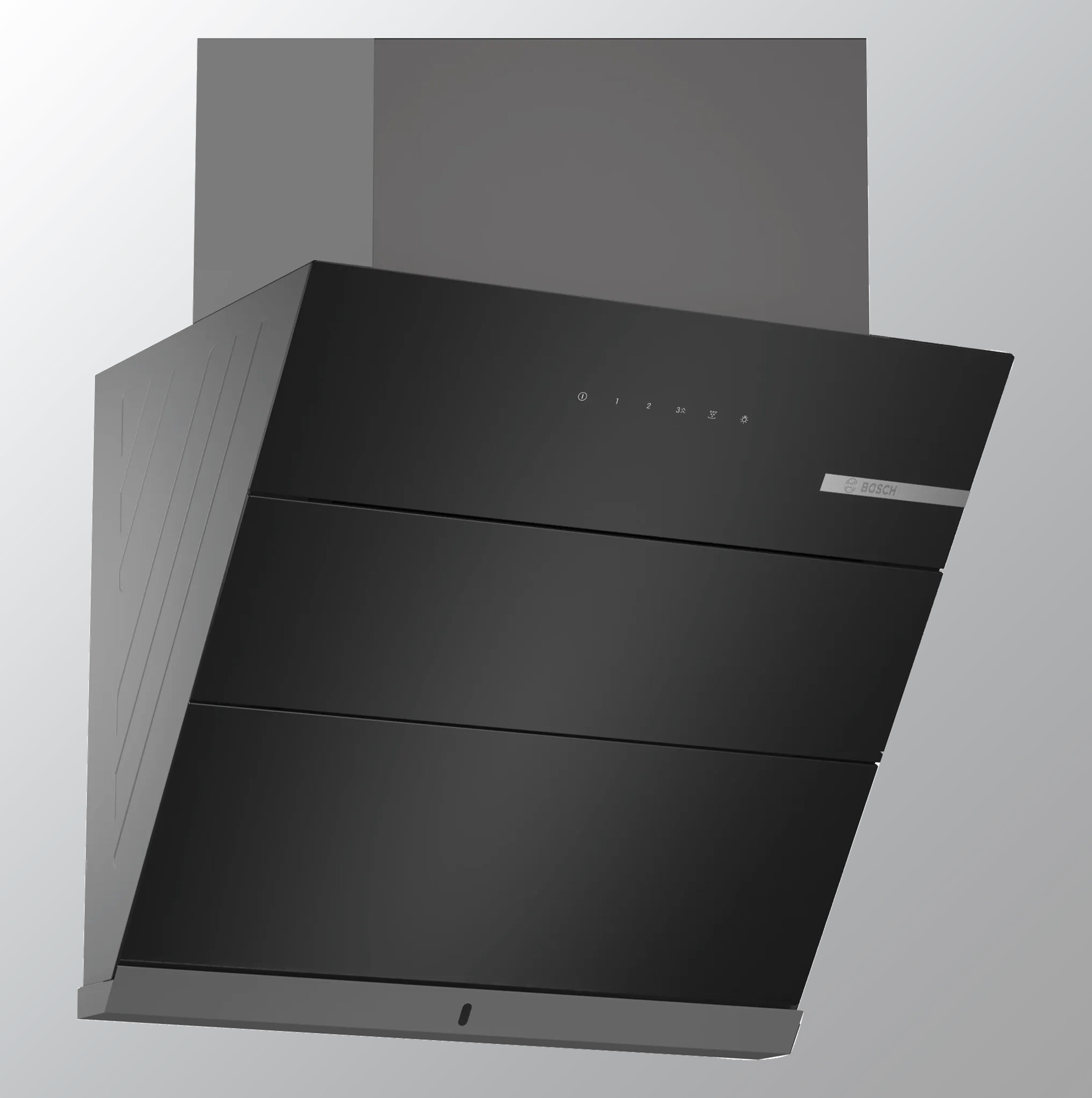 Bosch Chimney Self Clean Wall Mounted Touch Control Filterless Chimney Series DWKA68G60I BLACK 60CM Black