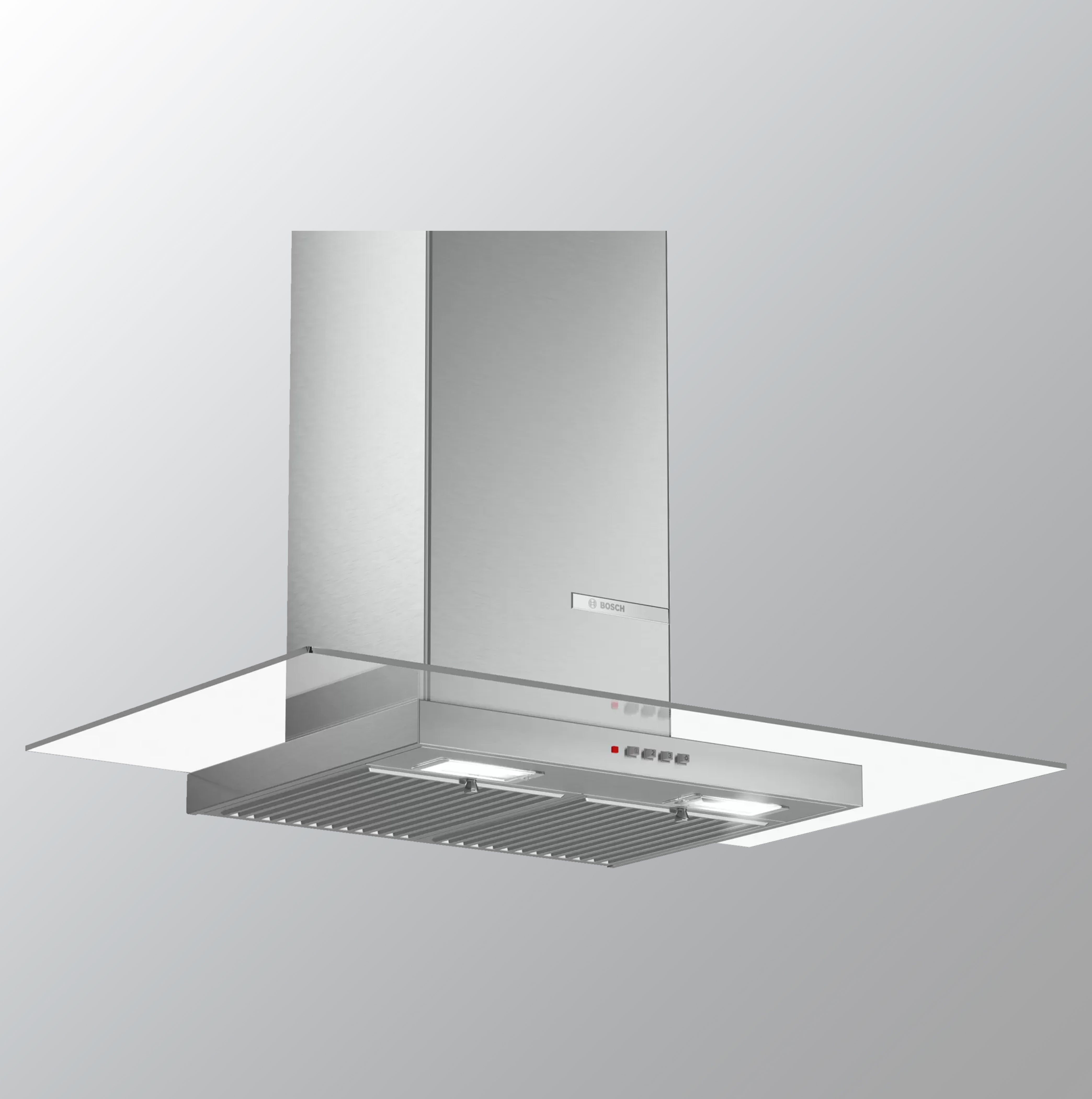 Bosch 90cm Chimney DWG098D50I, 350W Powered Motor, Baffle filters, Push Control, Stainless steel)