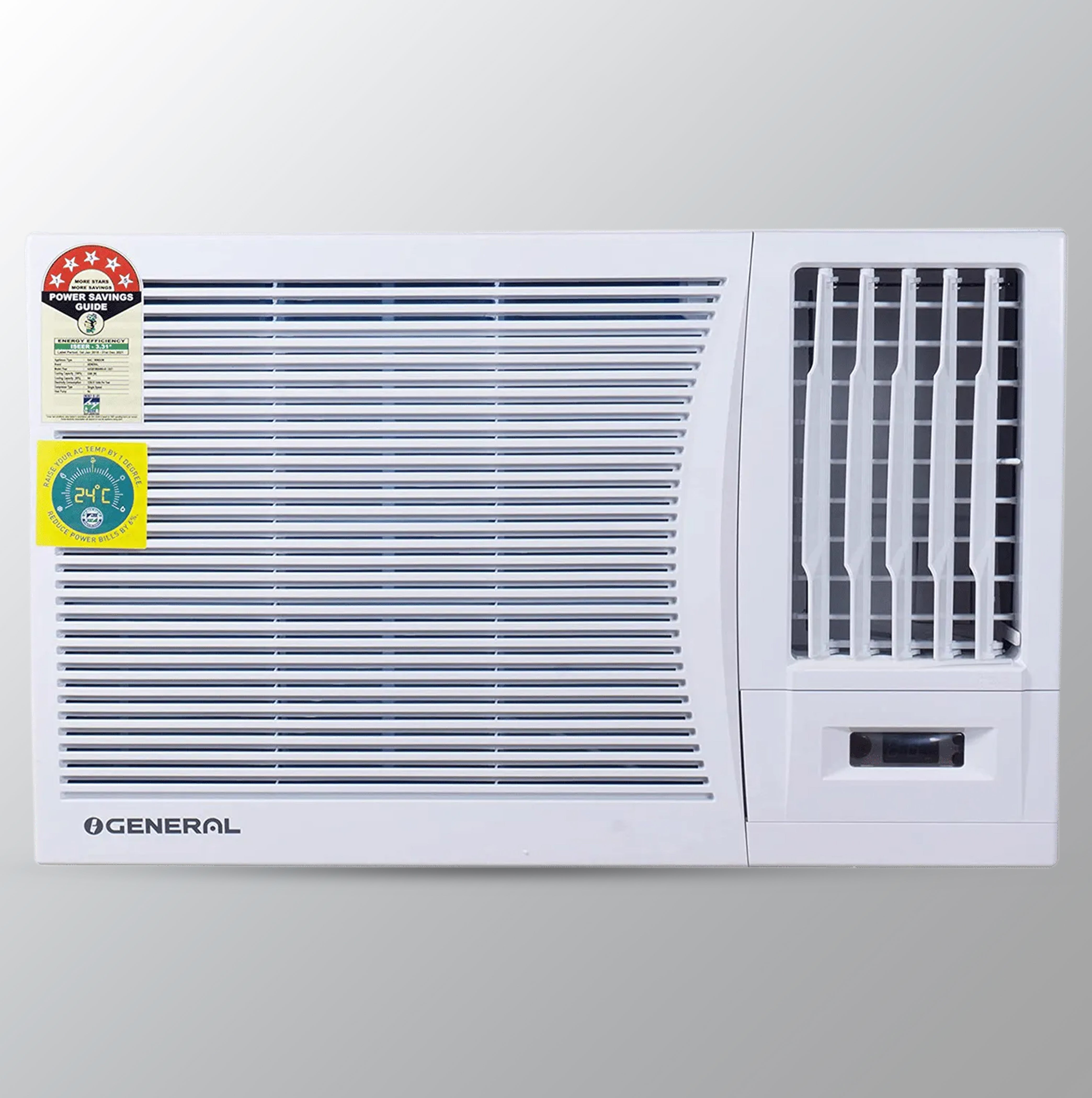 ONGeneral AXGB18BAWA 1.5 டன் 5 நட்சத்திர ஜன்னல் AC (காப்பர், சுத்தமான காற்று வடிகட்டி, 2021 வெள்ளை)