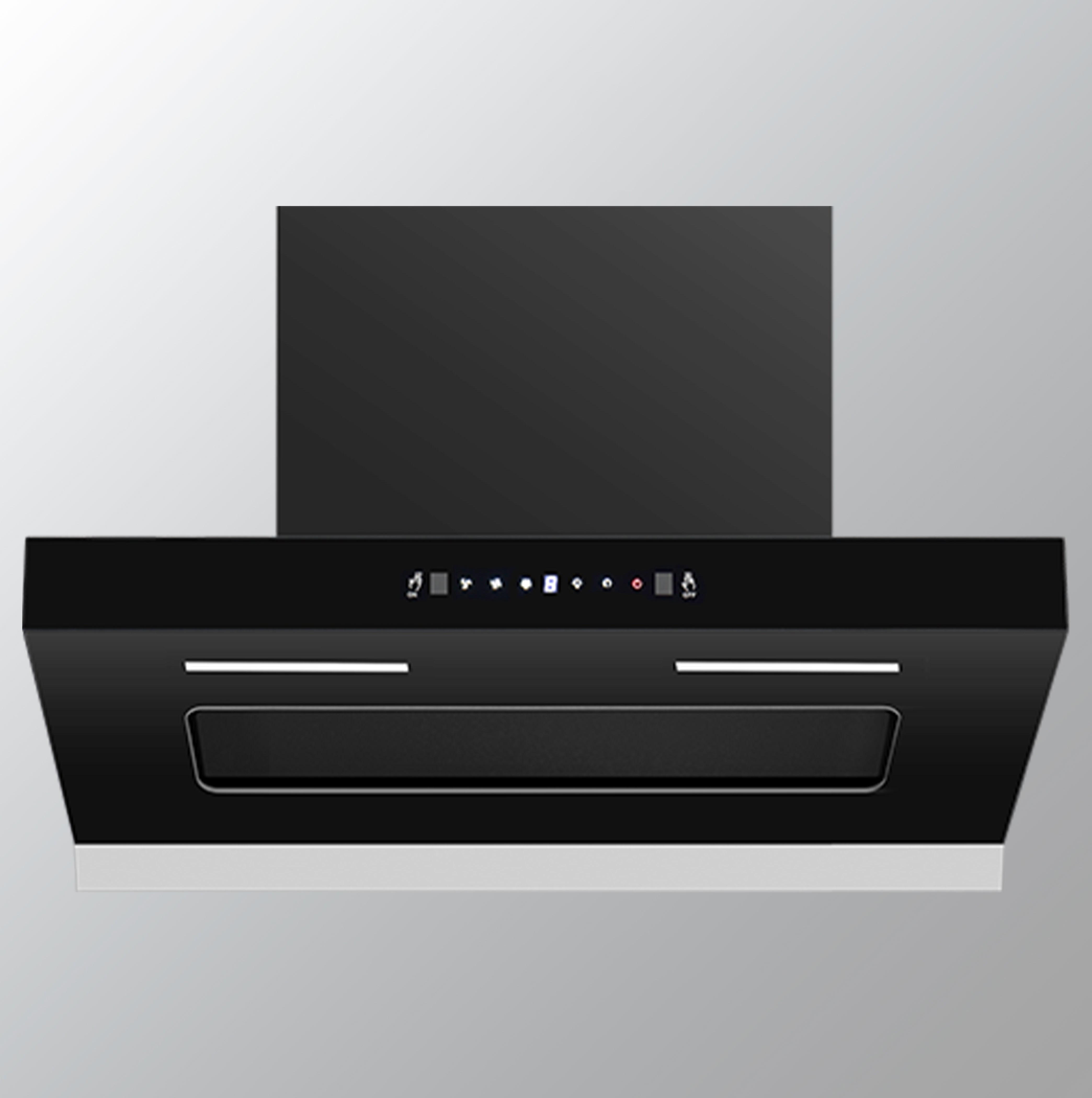 Blaupunkt 5IS66960 60cm Wall Mount Hood with Glass Panel and Touch Control, Black Powder Coating, Heat Auto Clean