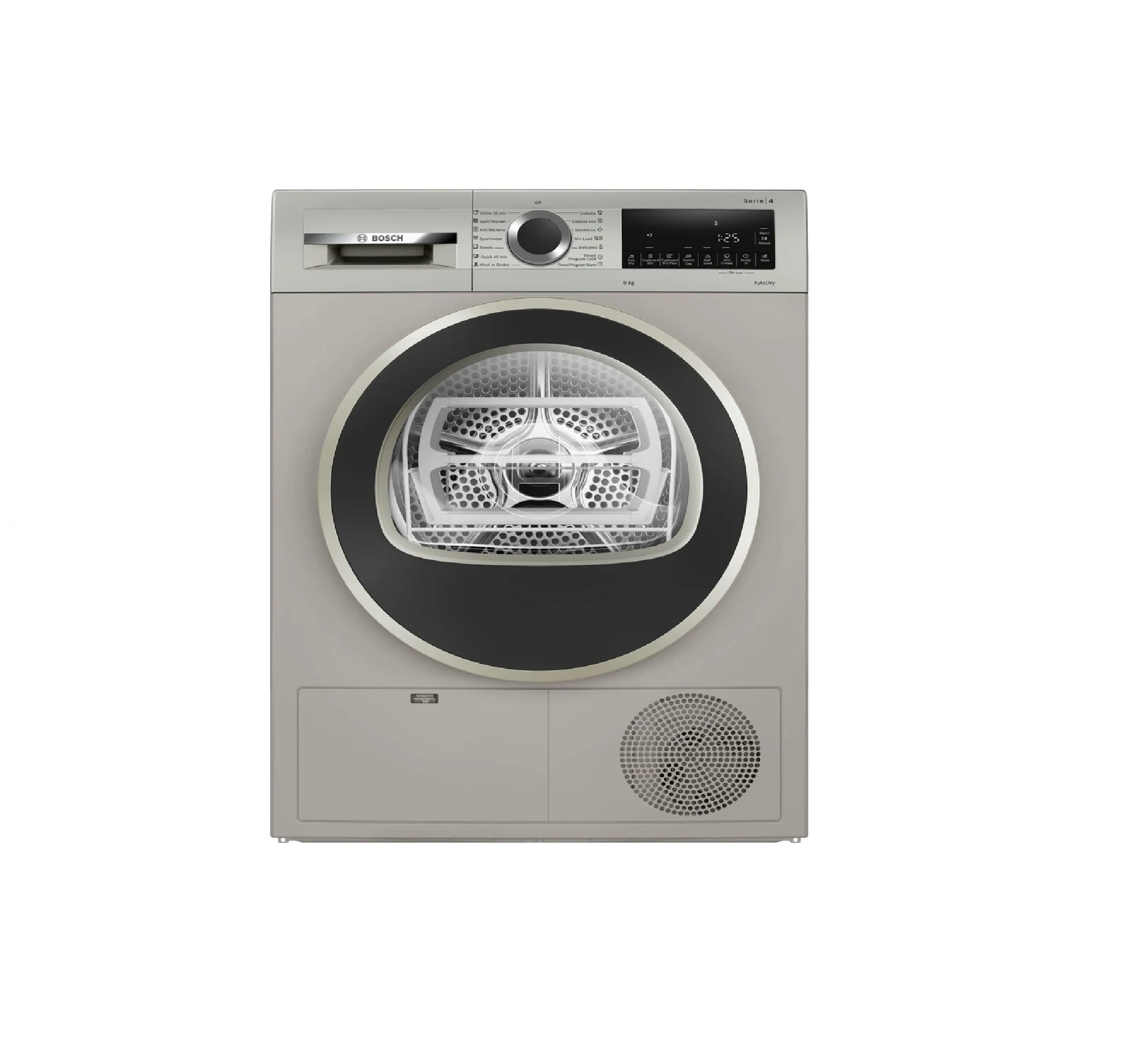 Bosch 9kg Front Load Condenser Tumble Dryer (2024 Model, WPG24108IN, 5 Drying Options, 14 Programs, Allergy Plus)