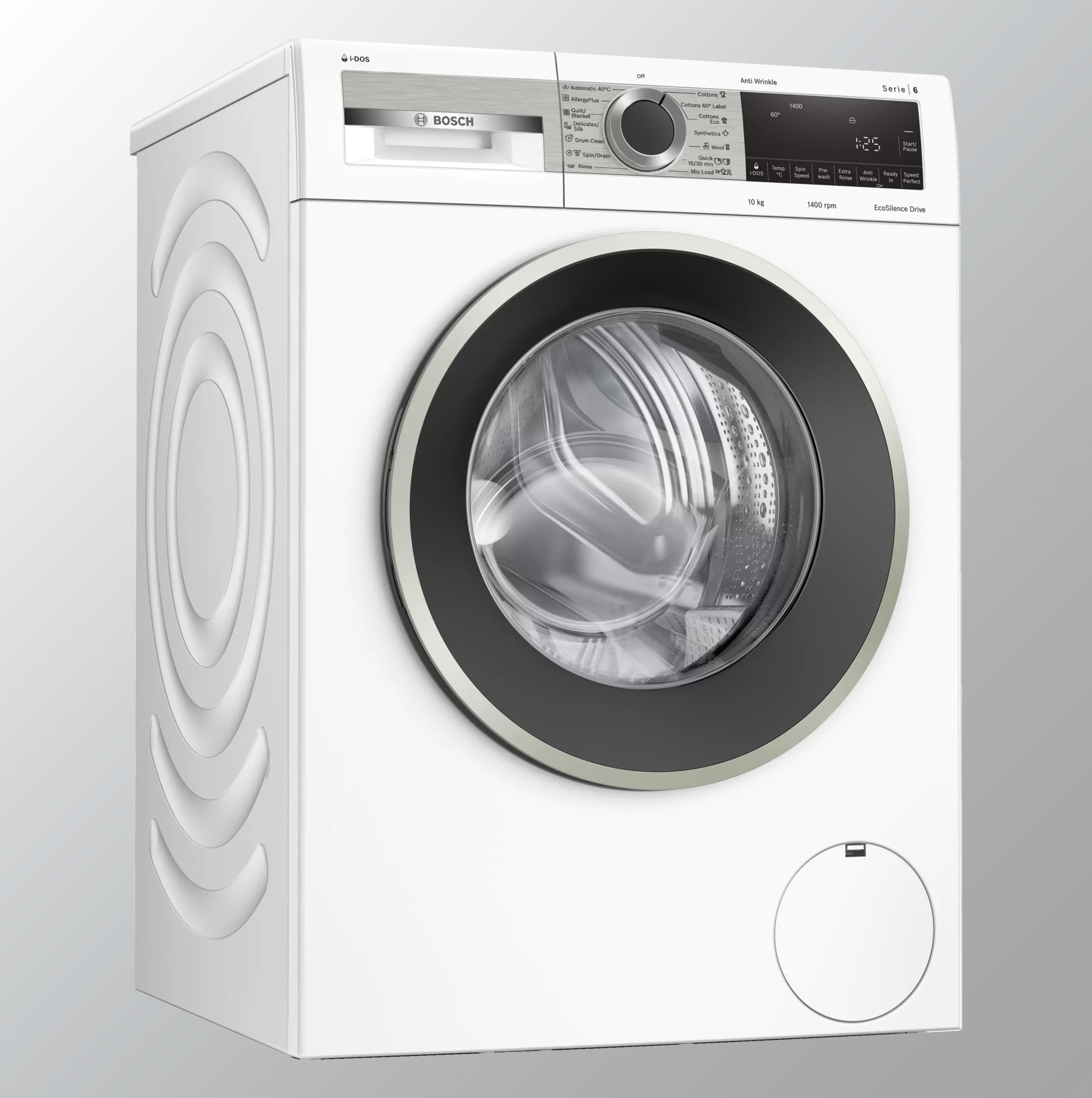 Bosch 10 kg Inverter Fully-Automatic Front Loading Washing Machine WGA254A0IN, White, Inbuilt Heater)