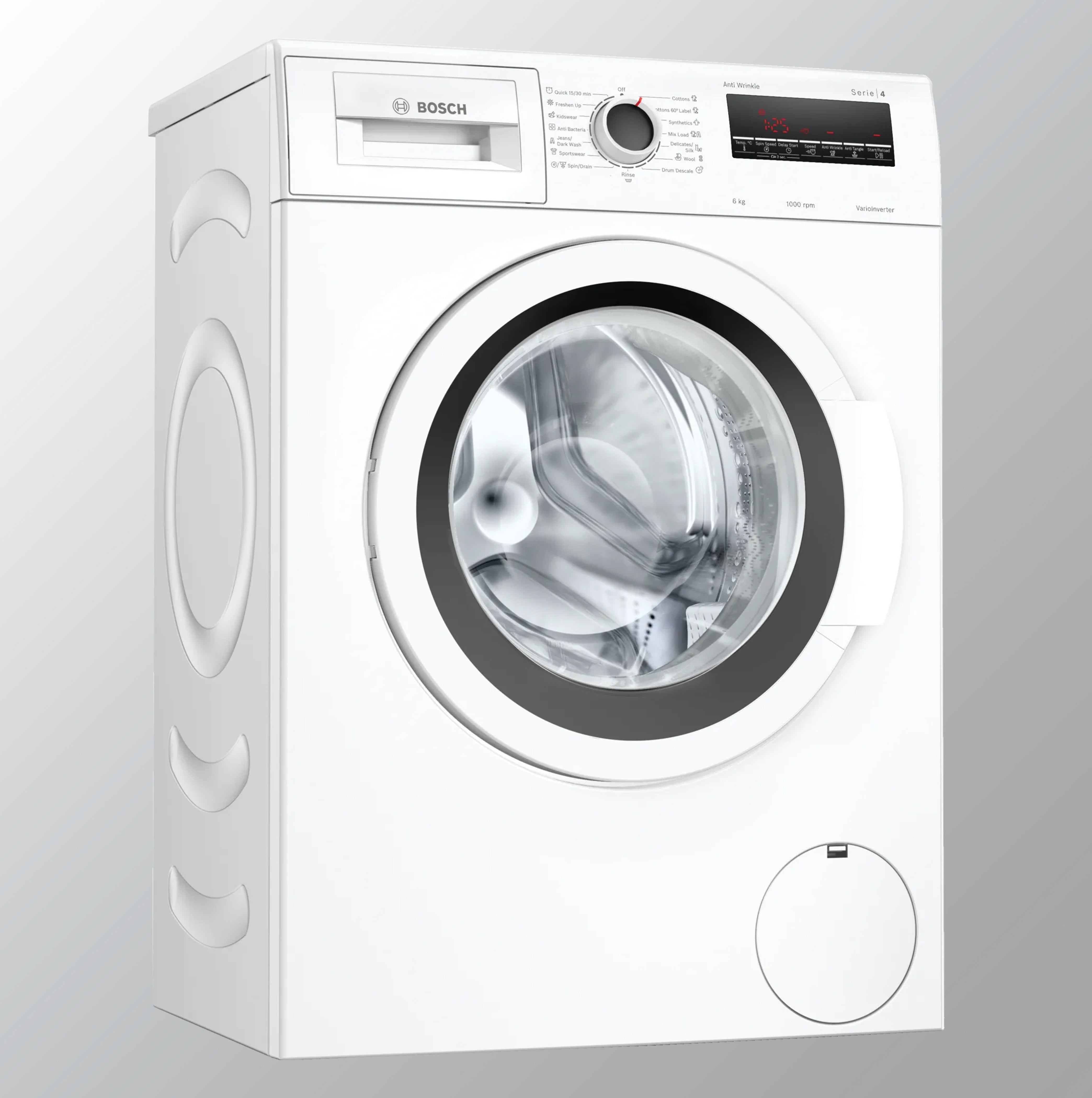 Bosch WLJ2026WIN 6 Kg Front Loading Fully Automatic Washing Machine with Ecosilence Drive, Series 4, White