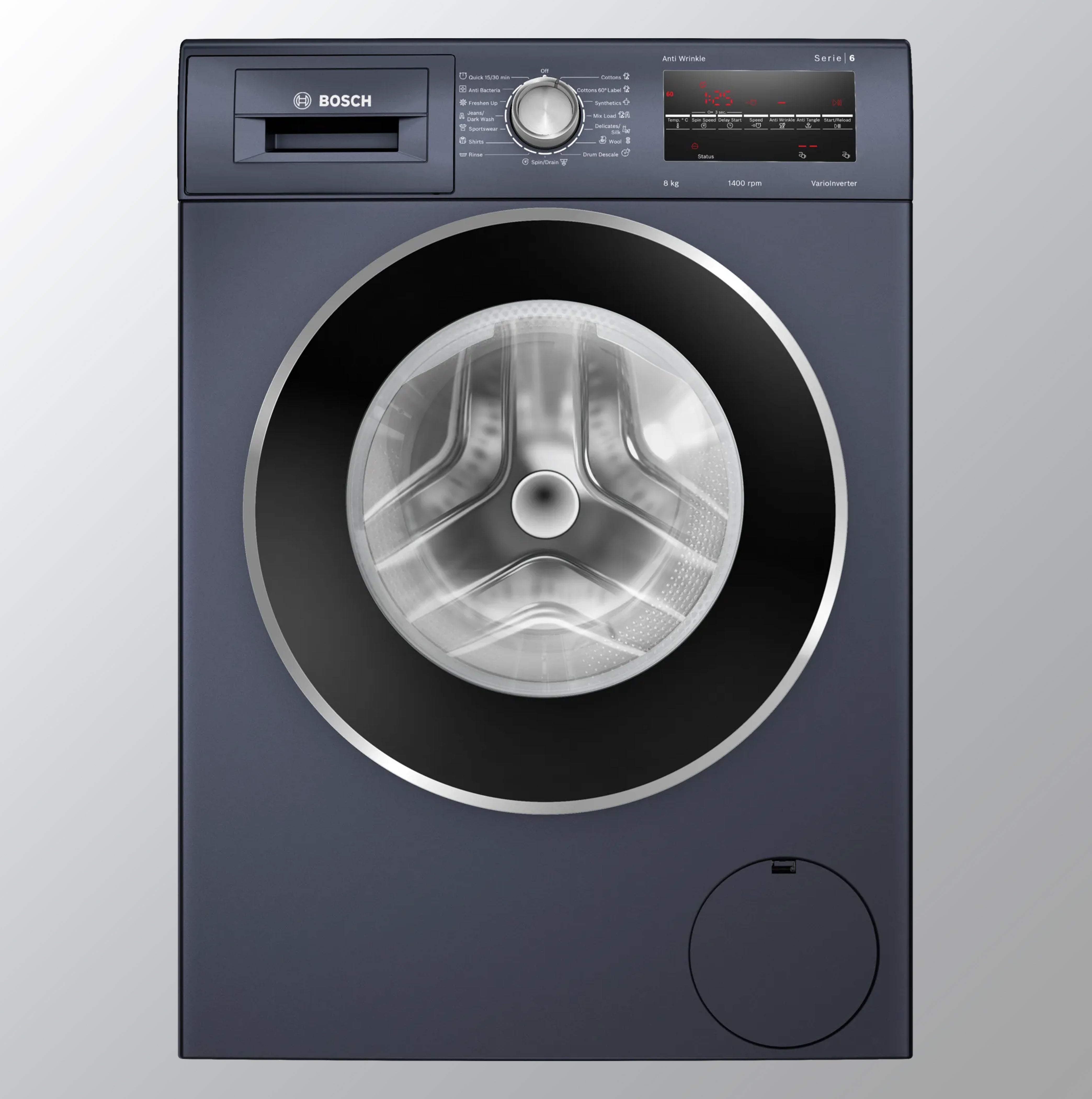 Bosch 8 Kg Front Load Washing Machine (WAJ2846MIN-N_DarkGrey)