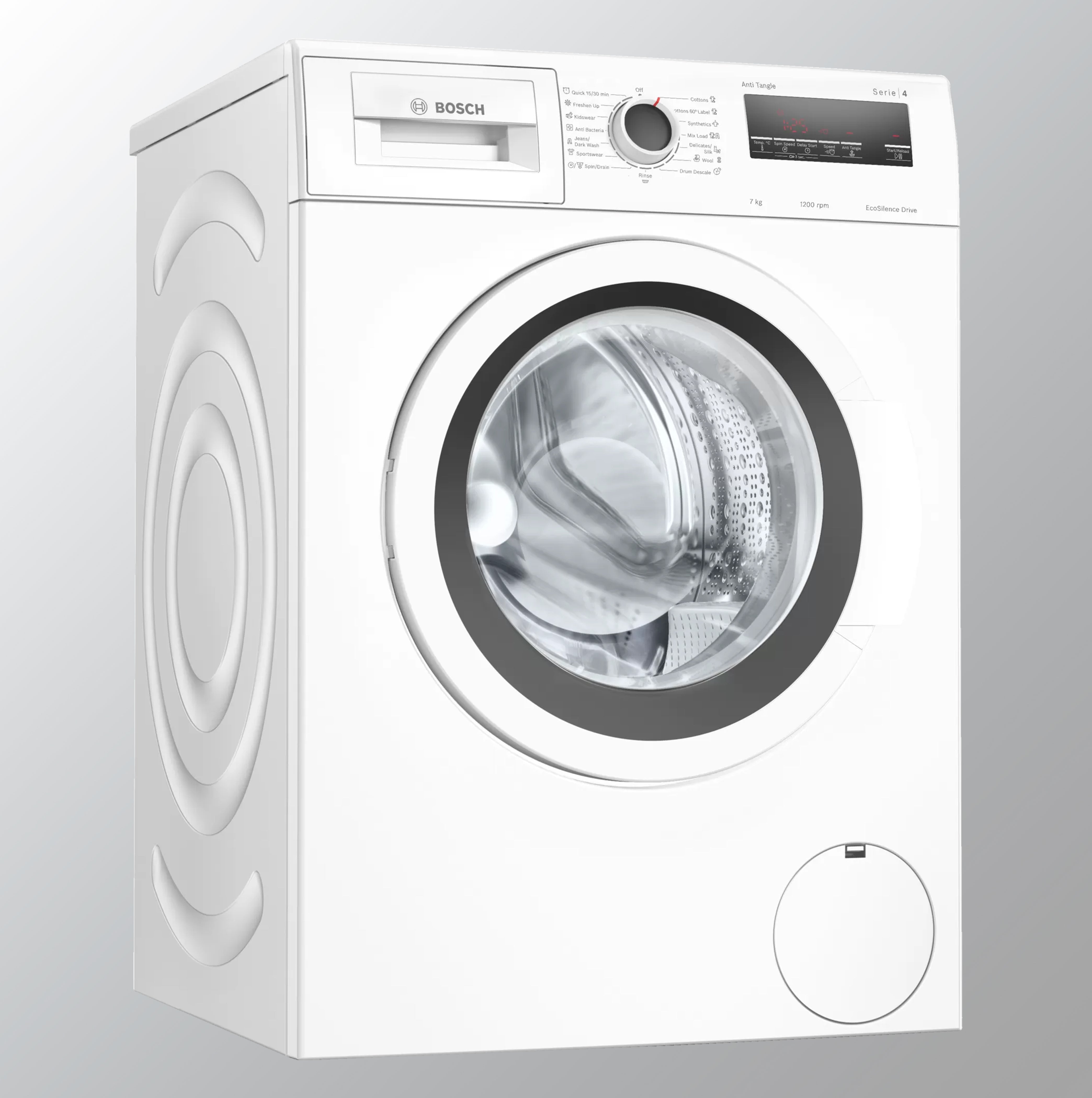 Bosch 7 கிலோ 5 ஸ்டார் 1200RPM இன்வெர்ட்டர் டச் கண்ட்ரோல் ஹீட்டர் ஒயிட் (WAJ2416EIN) உடன் முழு தானியங்கி முன் சுமை