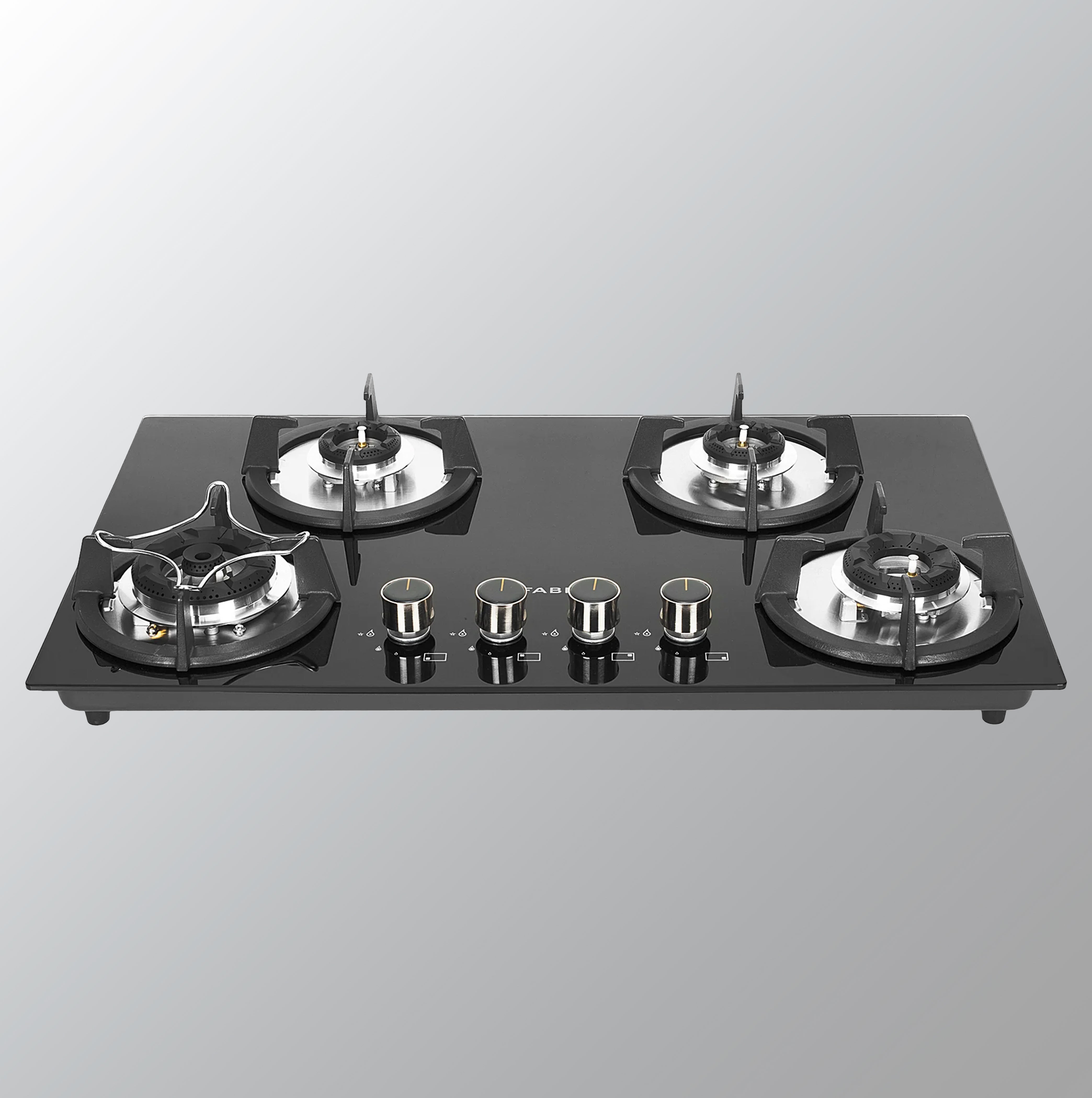 Faber Hob SUPERIA HT764 BR AI | 4 Burner Auto-Ignition Black Glass