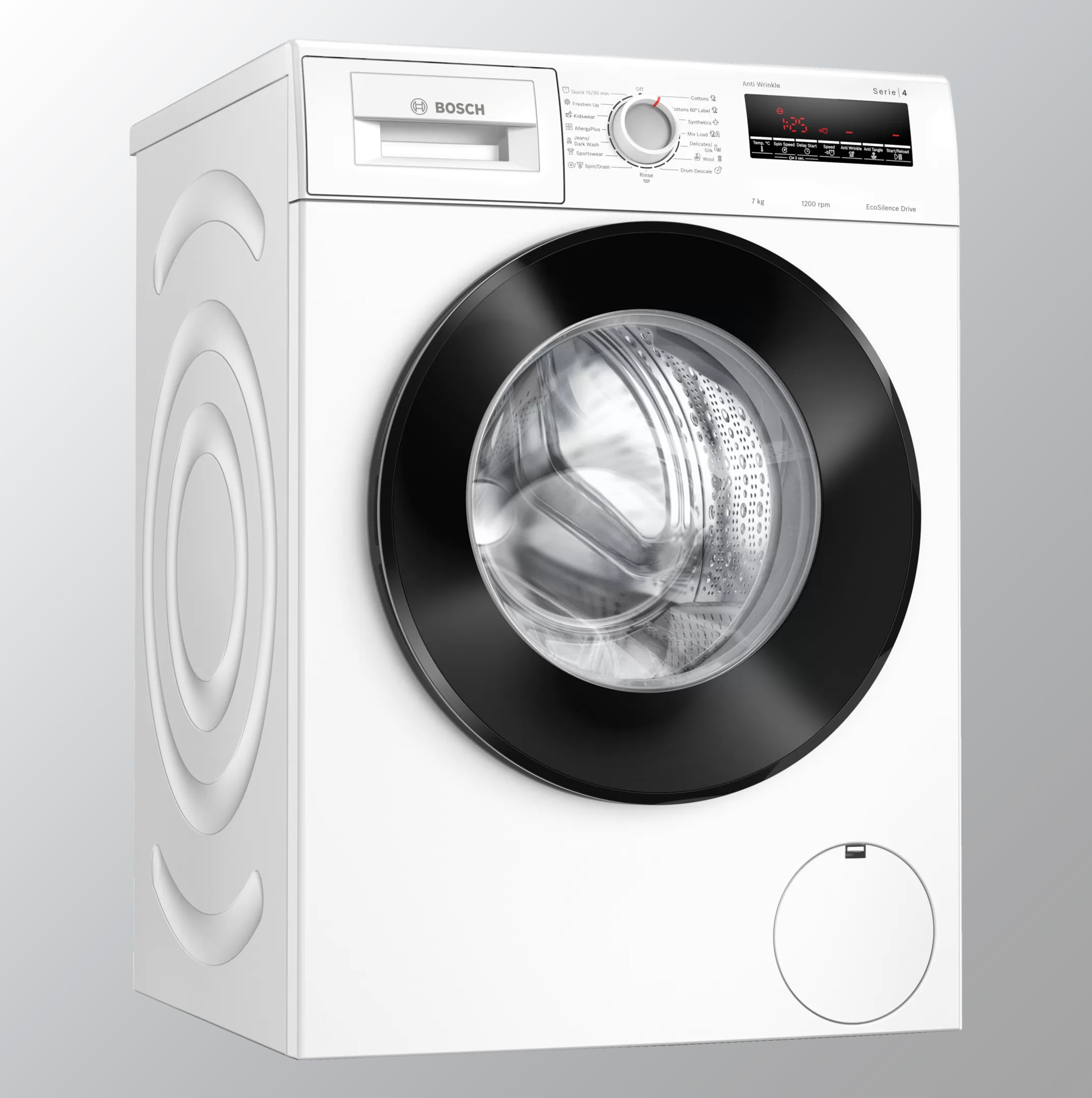 Bosch 7 Kg Fully-Automatic Front Loading Washing Machine (WAJ2426WIN, White)