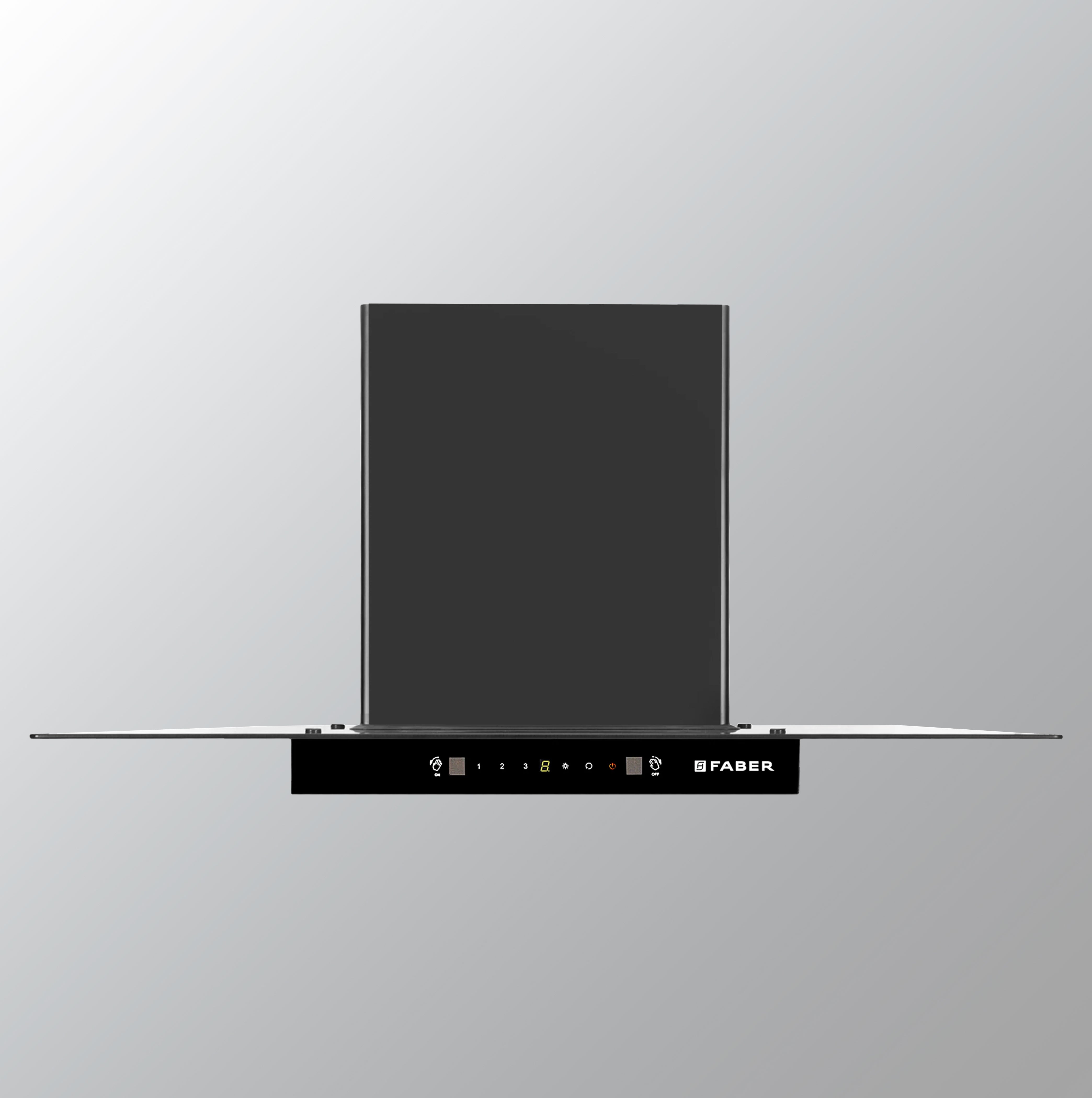 Faber 90cm 1300 m³/hr Autoclean T-Shape Kitchen Chimney | Autoclean Alarm | Mood Light | 12Yr Warranty on Motor 2Yr Comprehensive by Faber|Filterless|Touch & Gesture|HOOD IGNIS IN HC SC BK FL