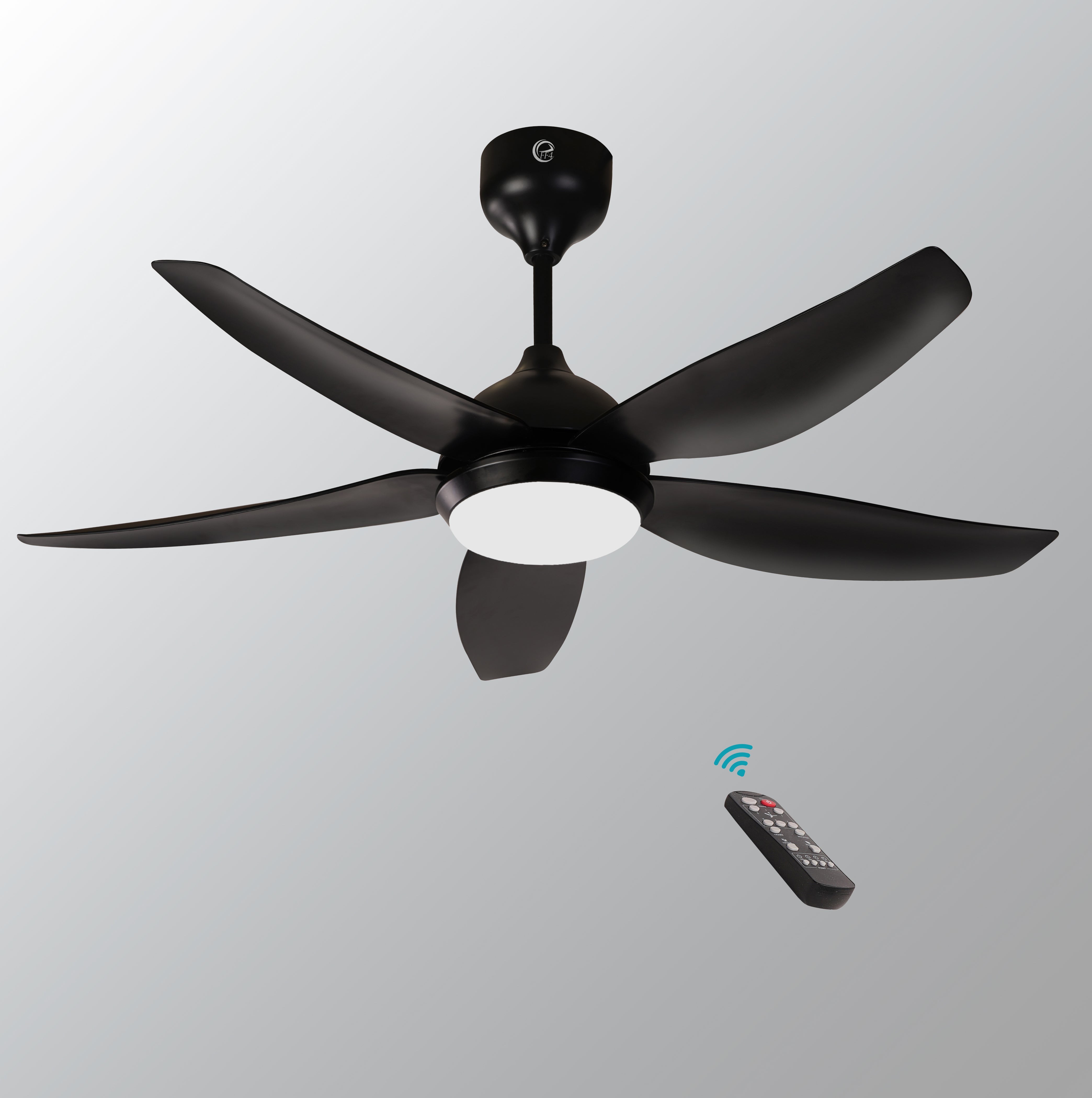 eFF4 Artistic 1200mm 5 STAR 5 blade BLDC Ceiling Fan, Black, with Aerodynamic ABS Blade