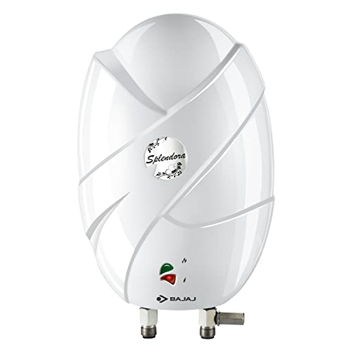 Bajaj Splendora 3 Litre 3KW IWH Instant Water Heater (Geyser), White & Bajaj 1000TSS 10 Litre Oven Toaster Grill (10 Litres OTG), Black & Silver