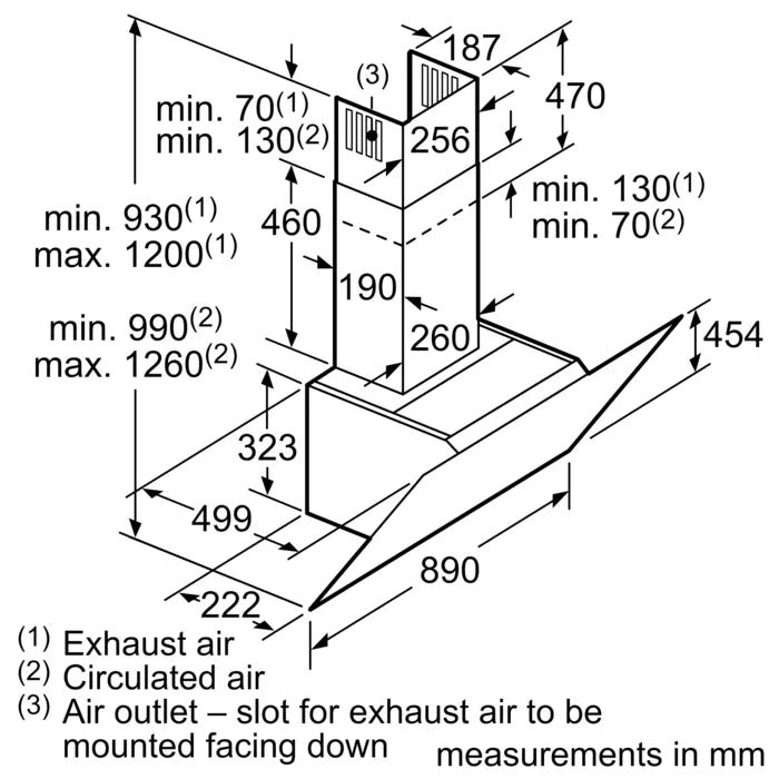 Siemens Kitchen Chimney 90cm LC91KWW61I