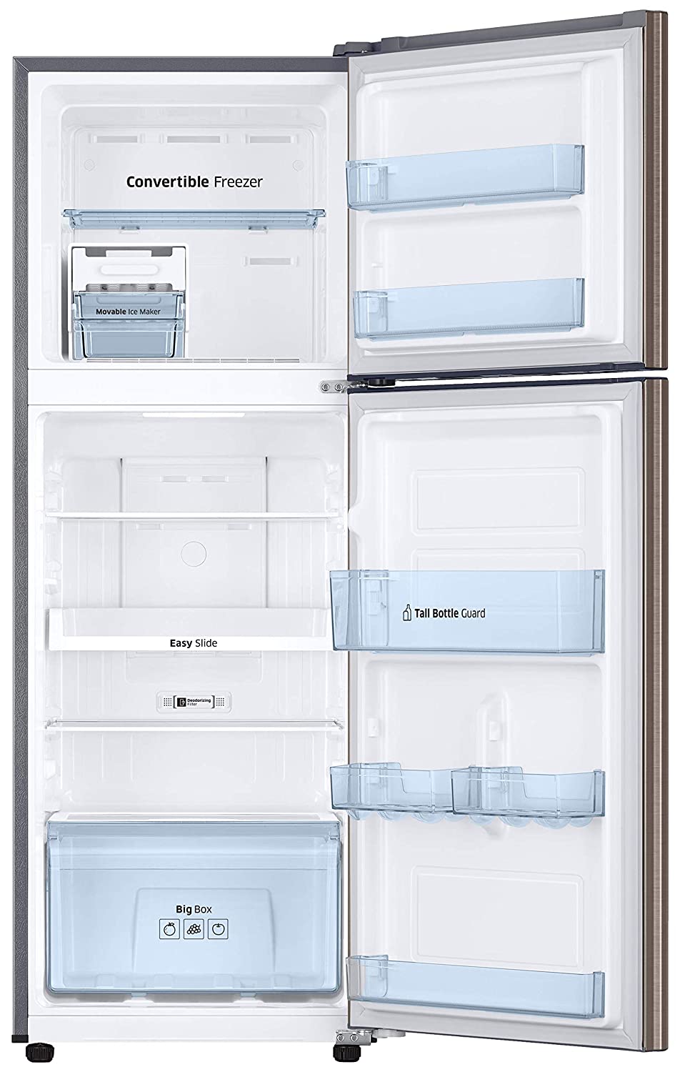 Samsung 253 L 2 Star Inverter Frost-Free Double Door Refrigerator (RT28T3722DX/NL, Luxe Brown, Convertible, 2022 Model)
