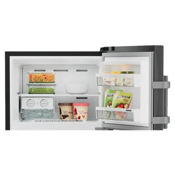 LIEBHERR Pure 245L 2 Star Frost Free Double Door Fridge with Anti-Bacterial Gasket (TCLbsB 2411, Black Steel)