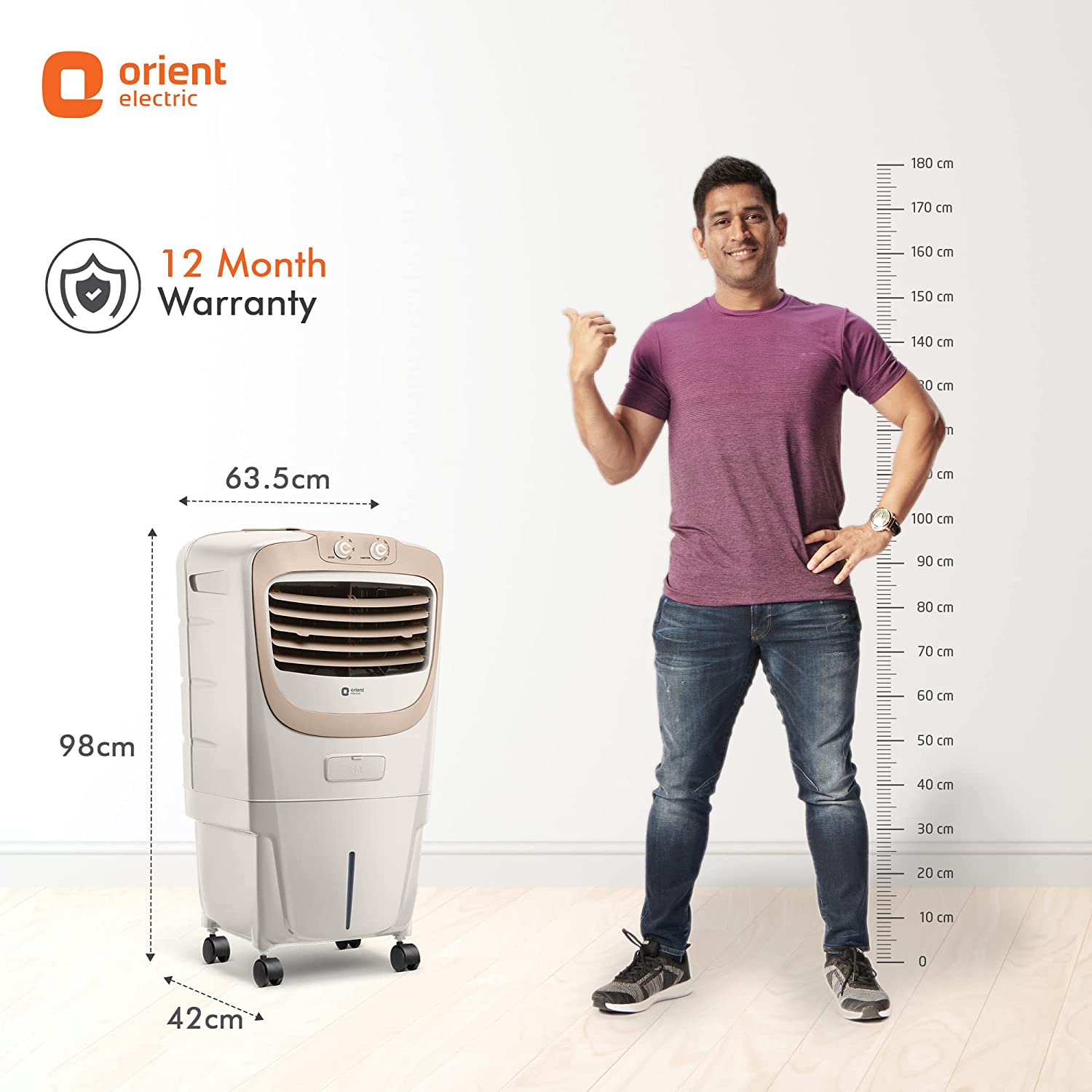 Orient Electric Premia 45L Personal Air Cooler (Beige)