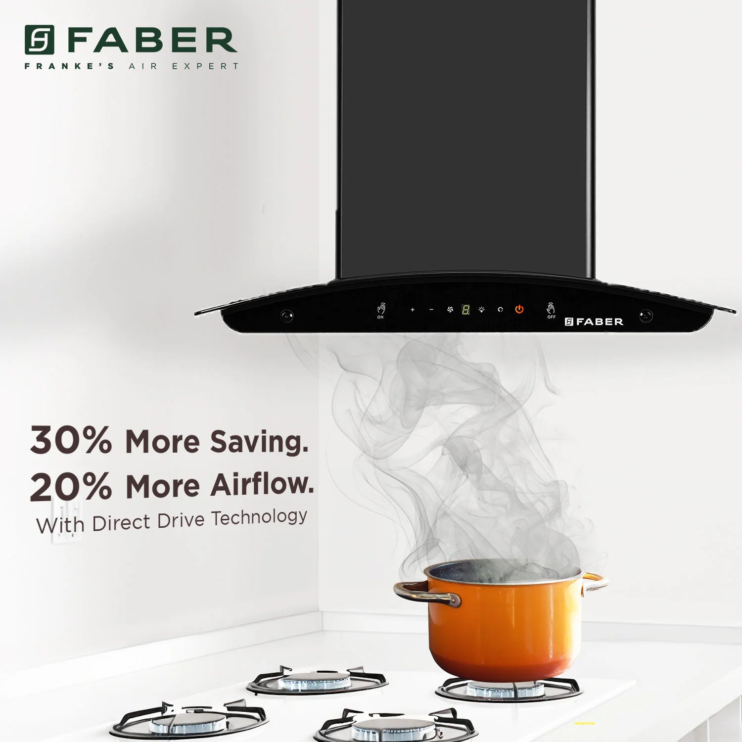 Faber 60cm Kitchen Chimney - HOOD MYSTIC BLDC FL HC BK: Efficient and Sleek