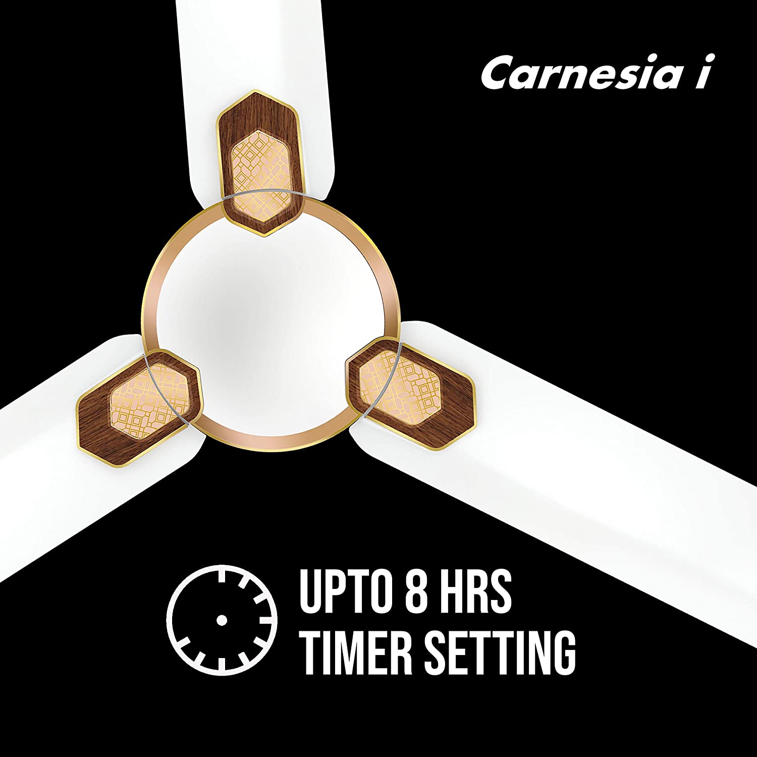 Havells Car-ne-sia i 1200mm Ceiling Fan (White Gold)