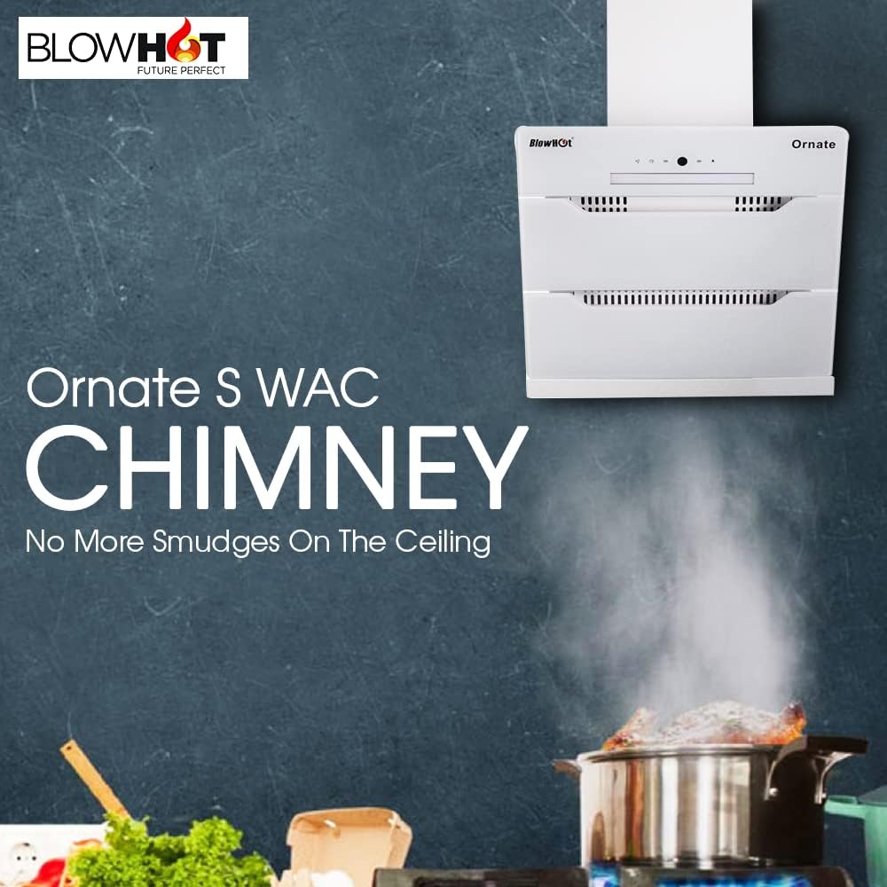 Blowhot Ornate White 60 Cm Chimney