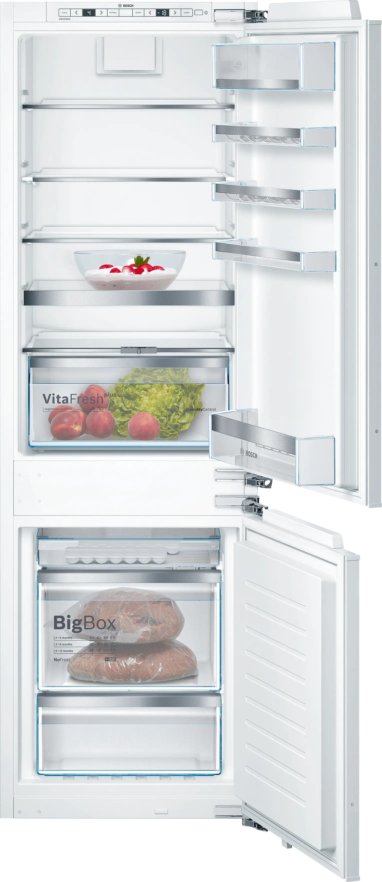 Bosch KIN86AF31I Built-In Fridge-Freezer: 254l Cooling for Modern Kitchens