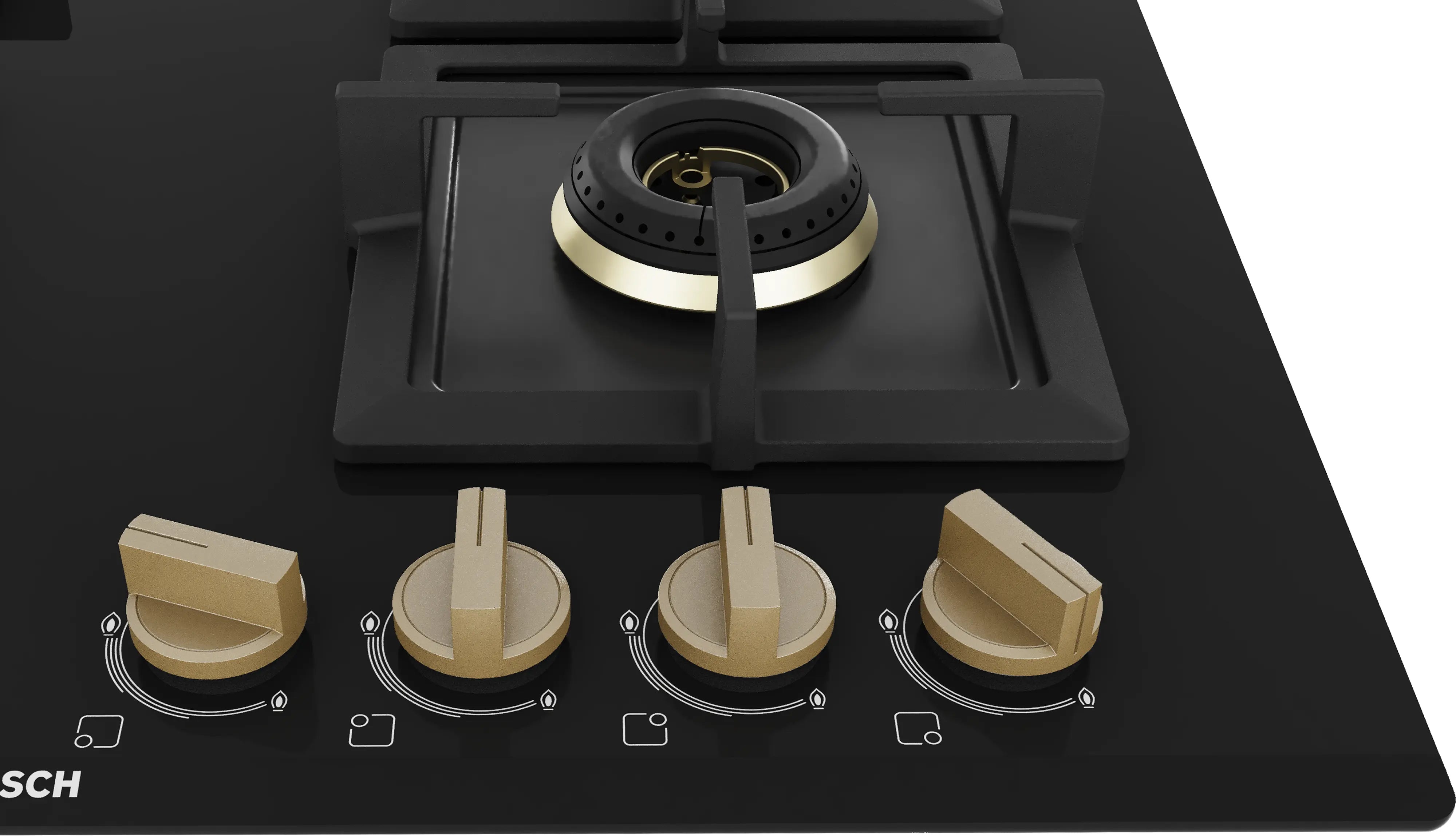 Bosch DWA68IJ60I 60cm Chimney + PNH6B6F20I 60cm 4 Burner Hob Combo