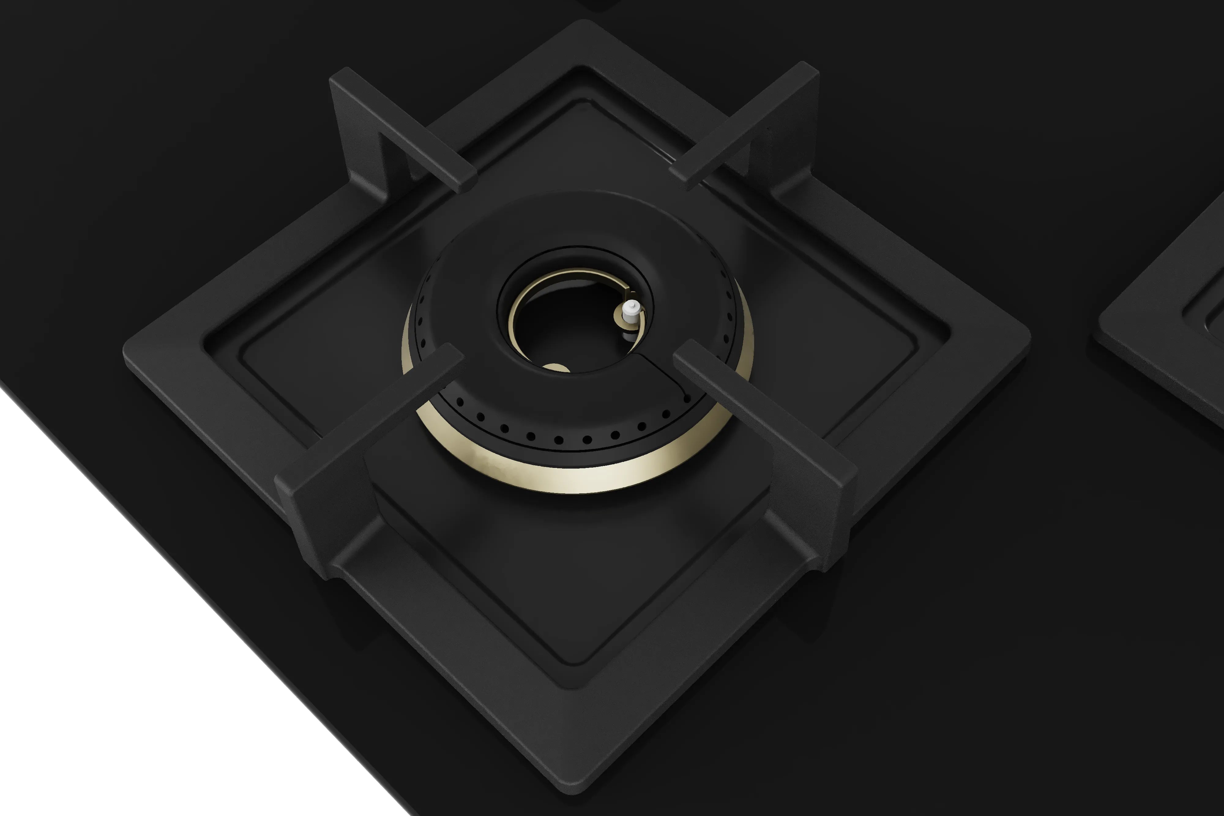 BOSCH PND7B6G20I Automatic Glass Hob 3 Brass BURNER Triple Ring Black 75 CM