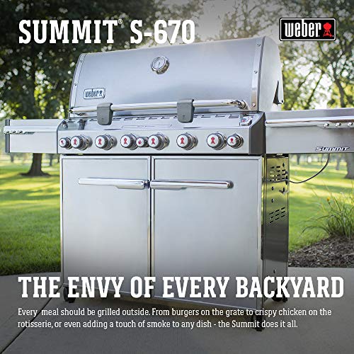 Weber Summit 7370001 S-670 Stainless-Steel 769-Square-Inch 60,800-BTU Liquid-Propane Gas Grill
