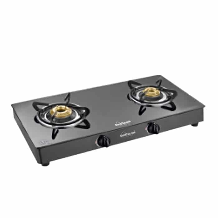 Hindware Primo Plus 3B AI Stainless Steel 3 Burner Cooktop, Black